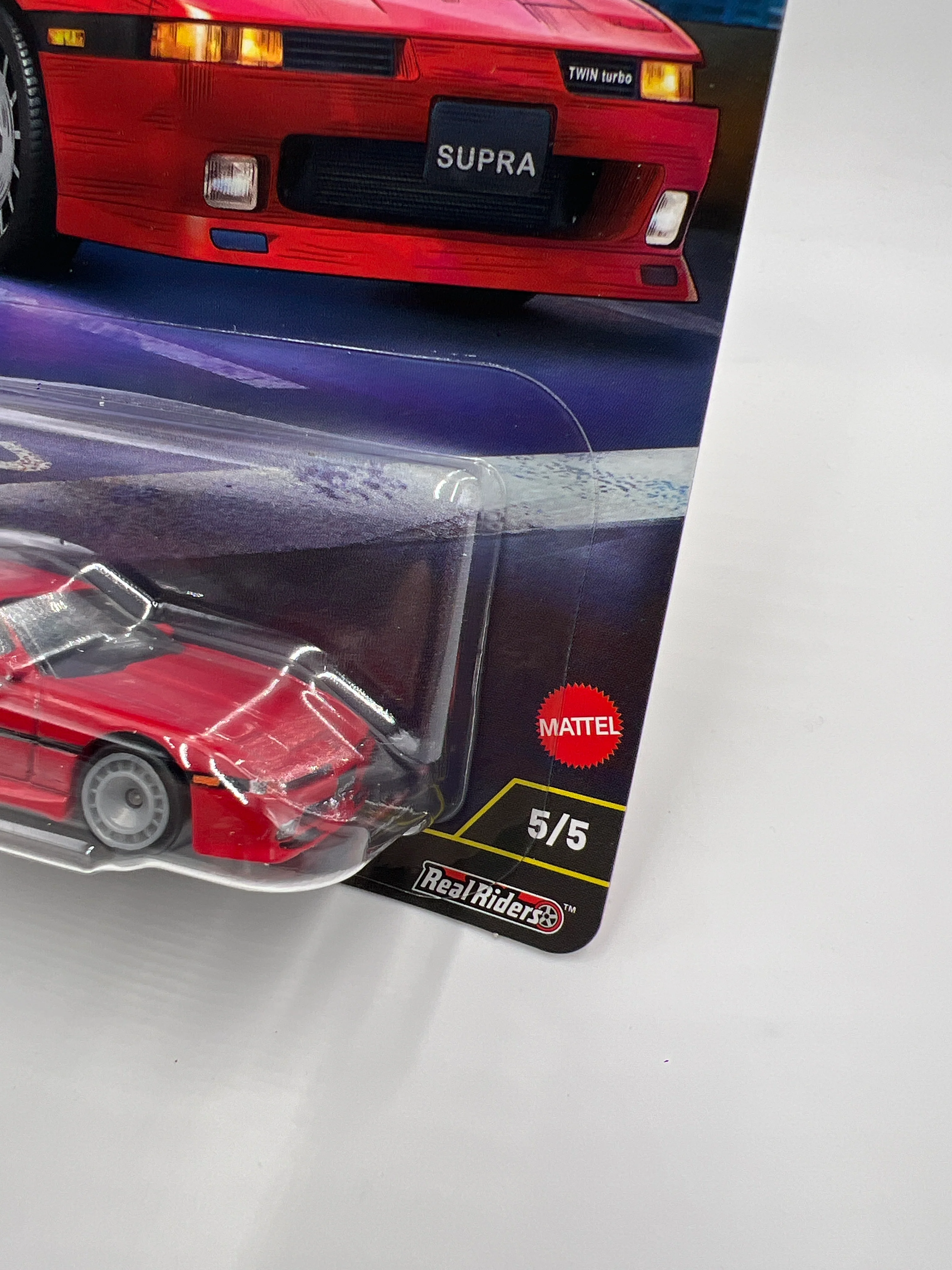 2025 Hot Wheels Premium Ronin Run II #5 89 Toyota Supra Red 253E - Image 3