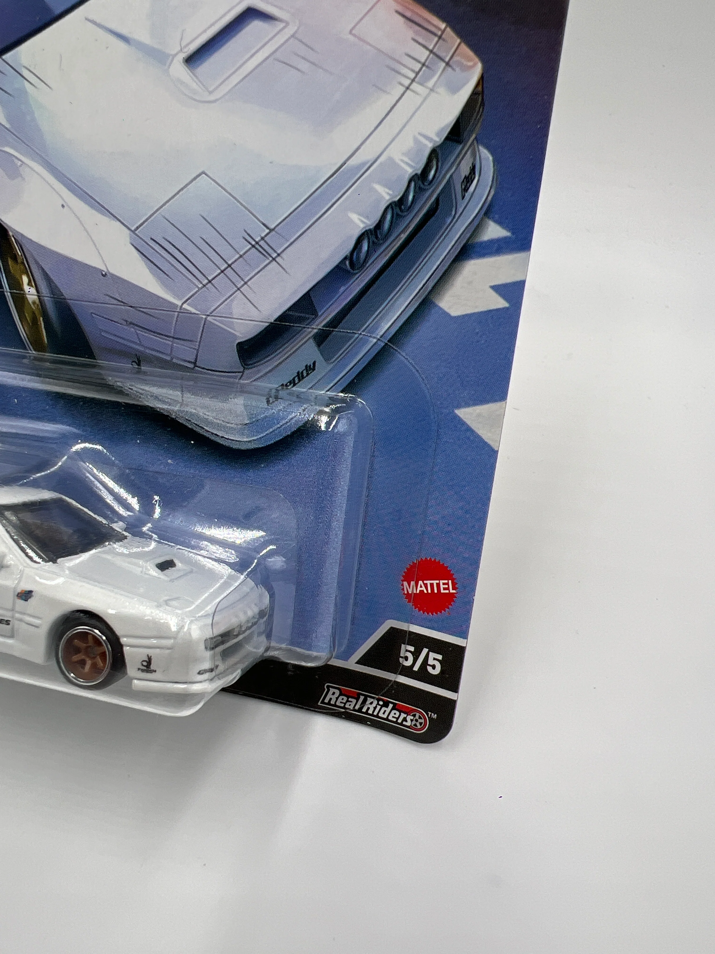 Hot Wheels Premium Ronin Run #5 Mazda RX7 FC Pandem White 252A - Image 3