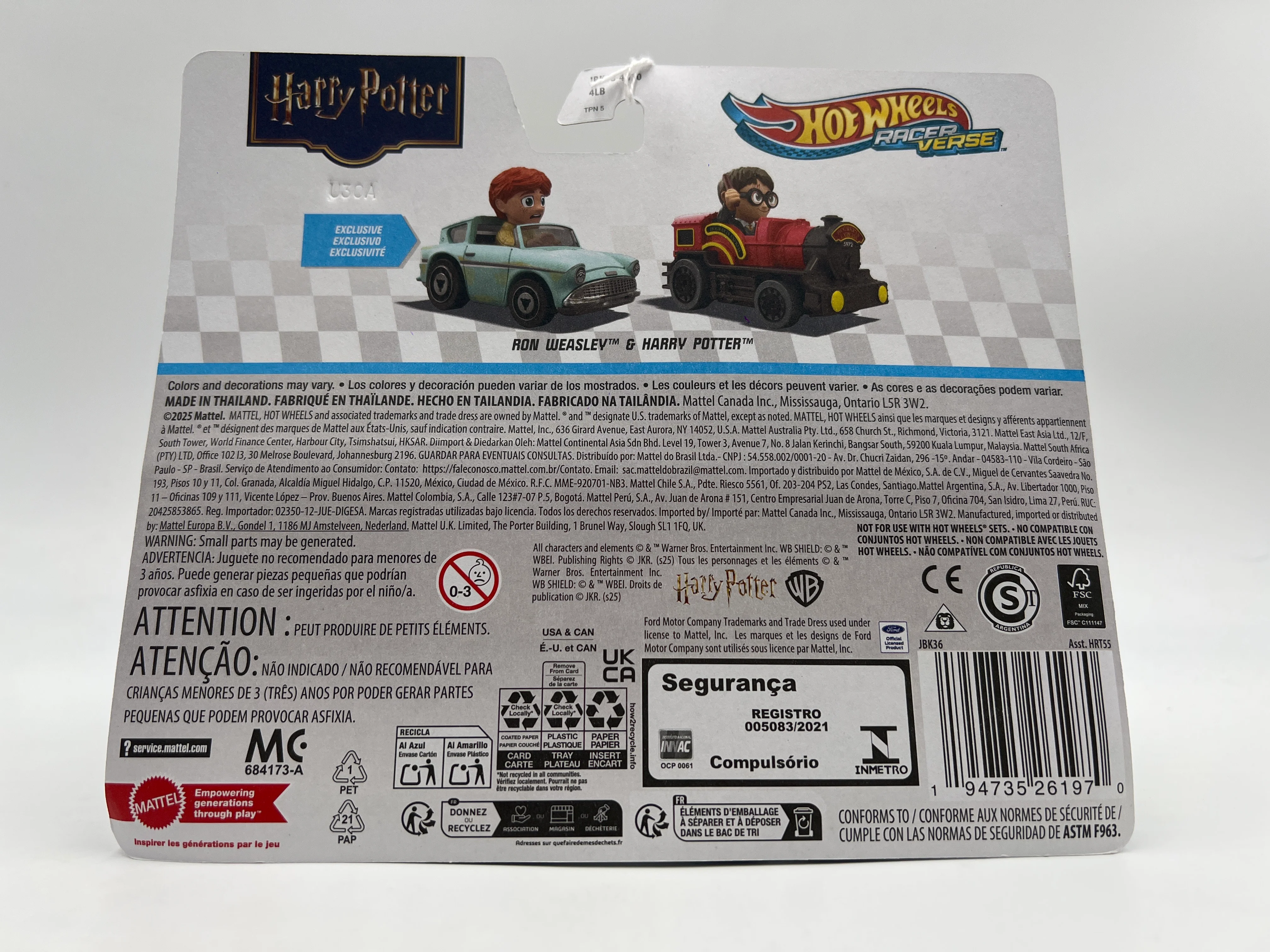 2025 Hot Wheels Racer Verse 2 Pack Ron Weasley & Harry Potter - Image 7
