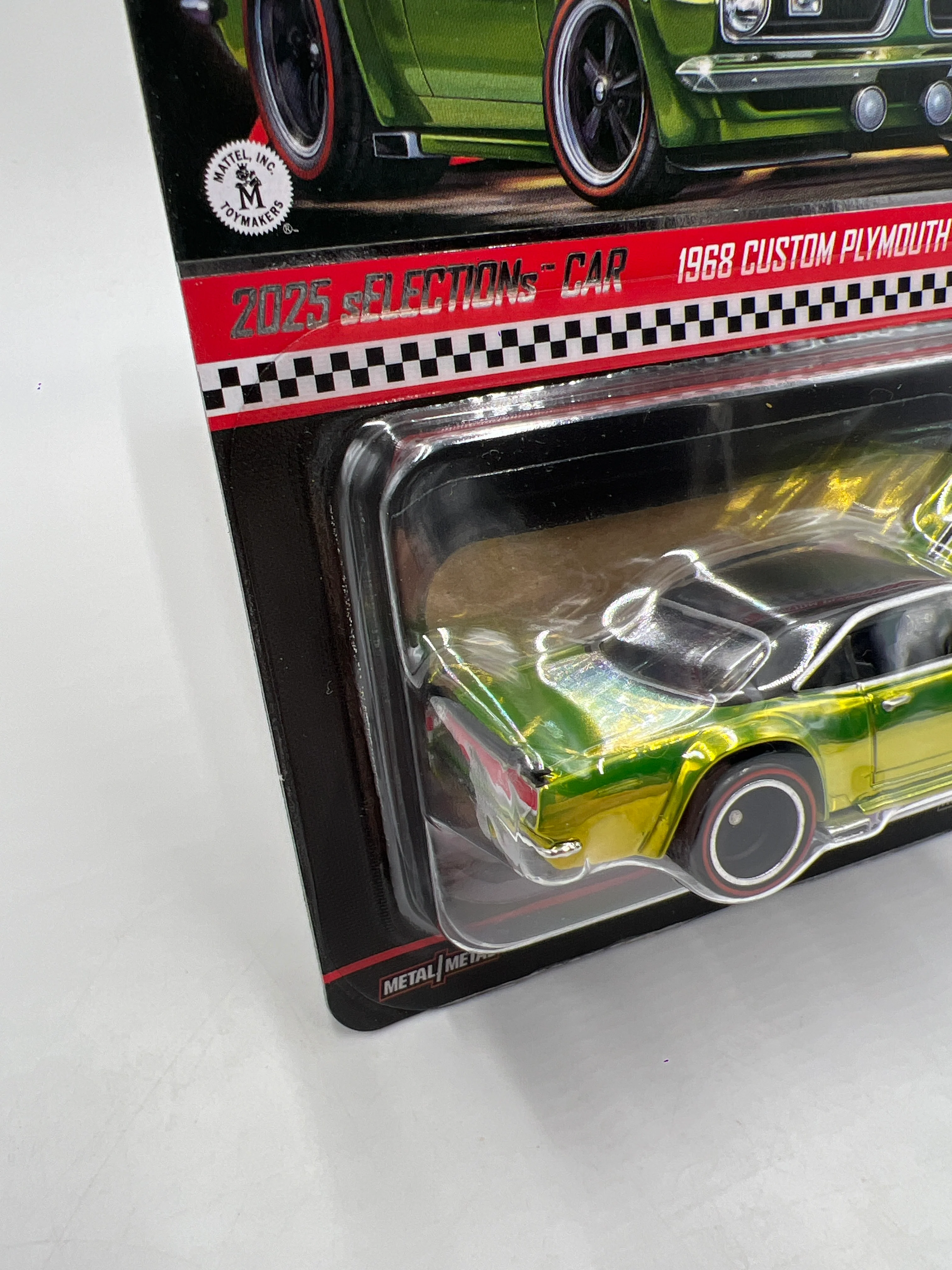 2025 Hot Wheels RLC sELECTIONs Car 1968 Custom Plymouth Barracuda Antifreeze Green W/Protector - Image 4
