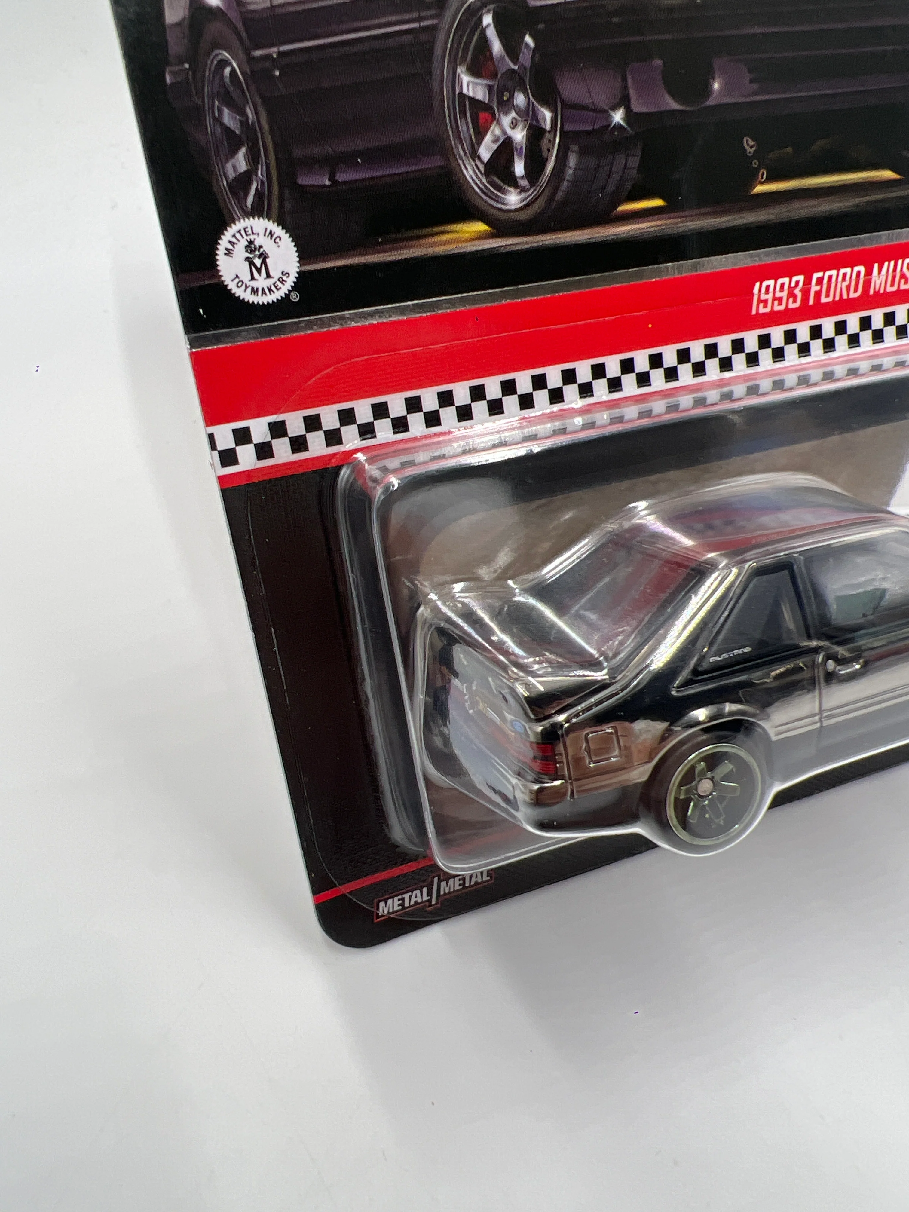 2025 Hot Wheels RLC Exclusive 1993 Ford Mustang Cobra R Shadow Chrome W/Protector - Image 4