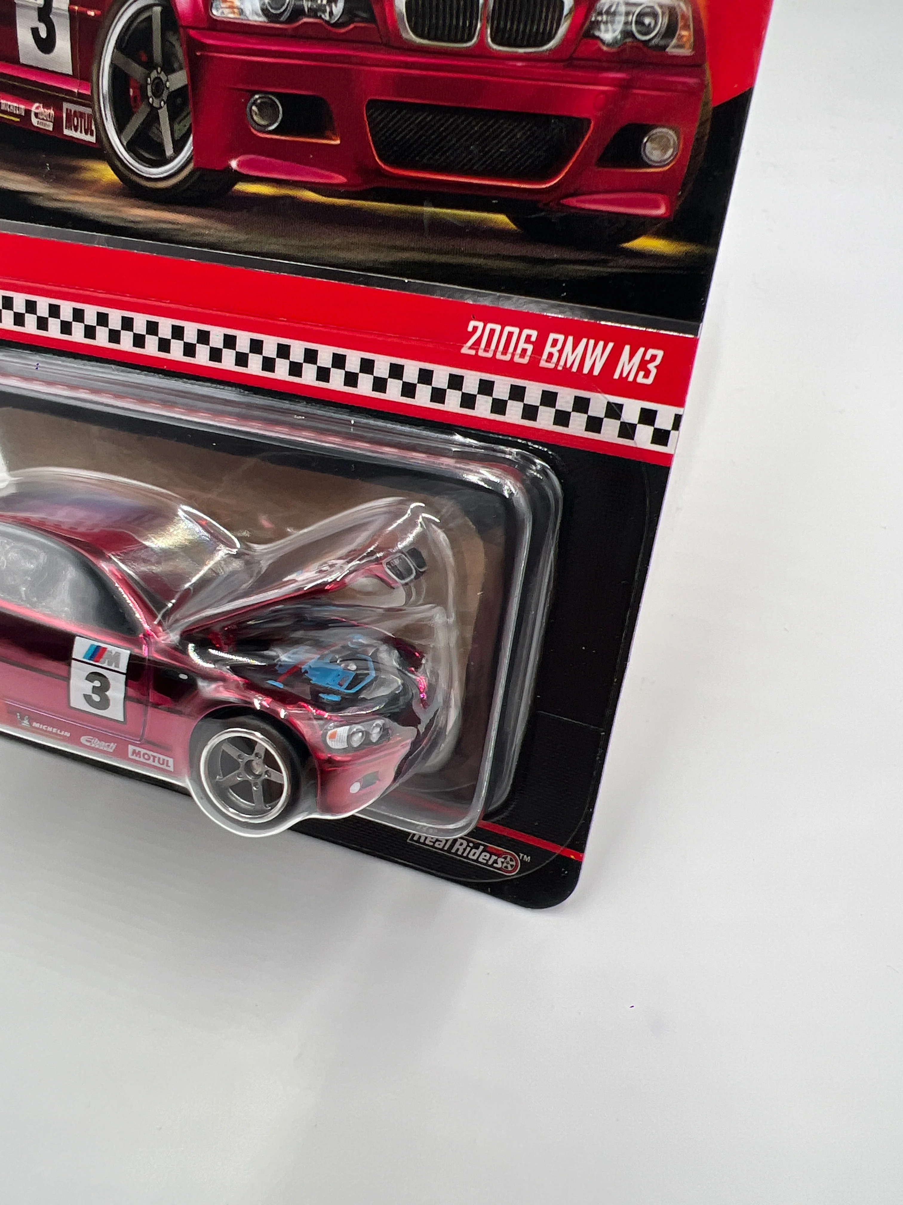 2025 Hot Wheels RLC Exclusive 2006 BMW M3 Red W/Protector - Image 3
