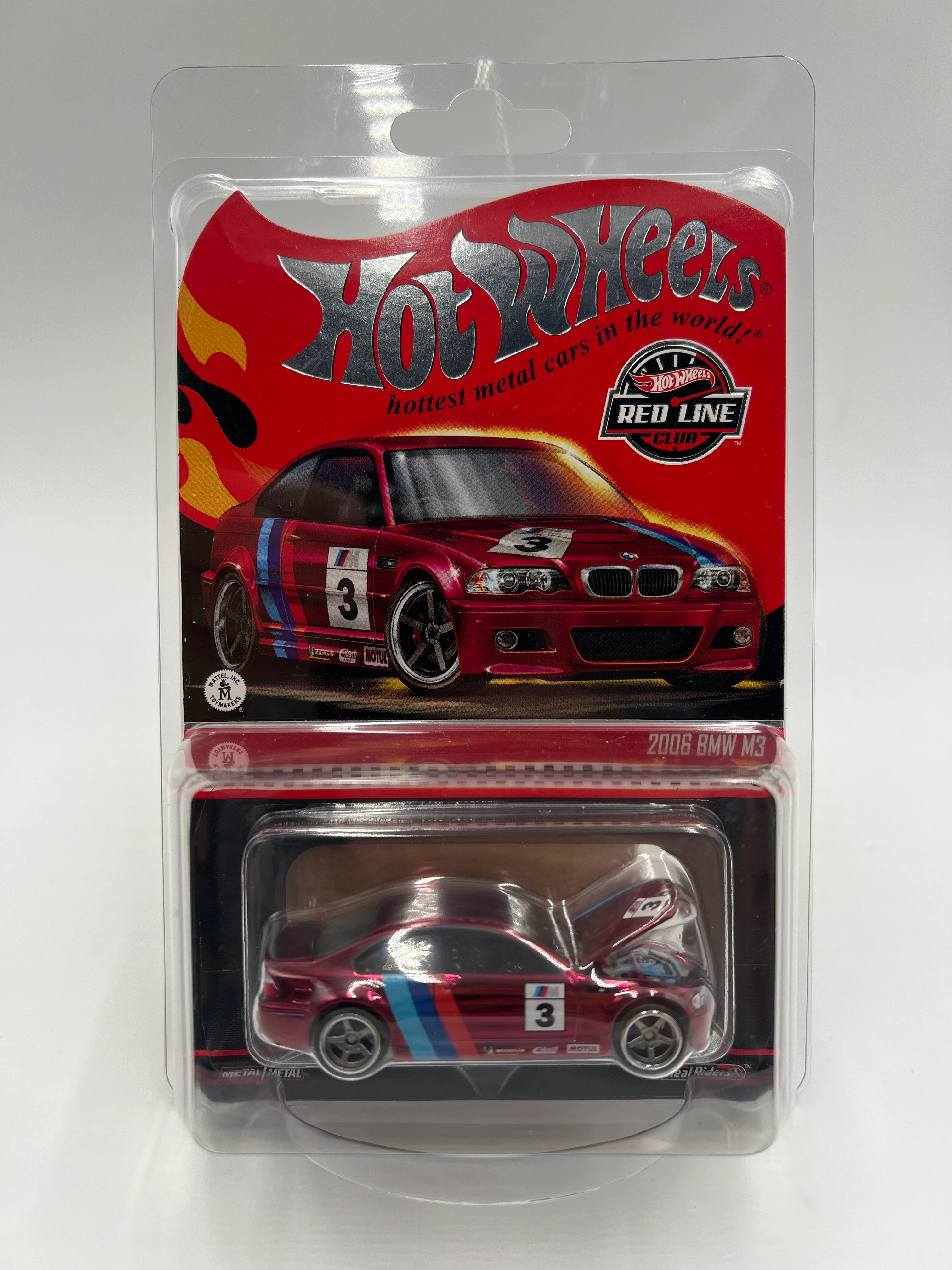 2025 Hot Wheels RLC Exclusive 2006 BMW M3 Red W/Protector - Image 7
