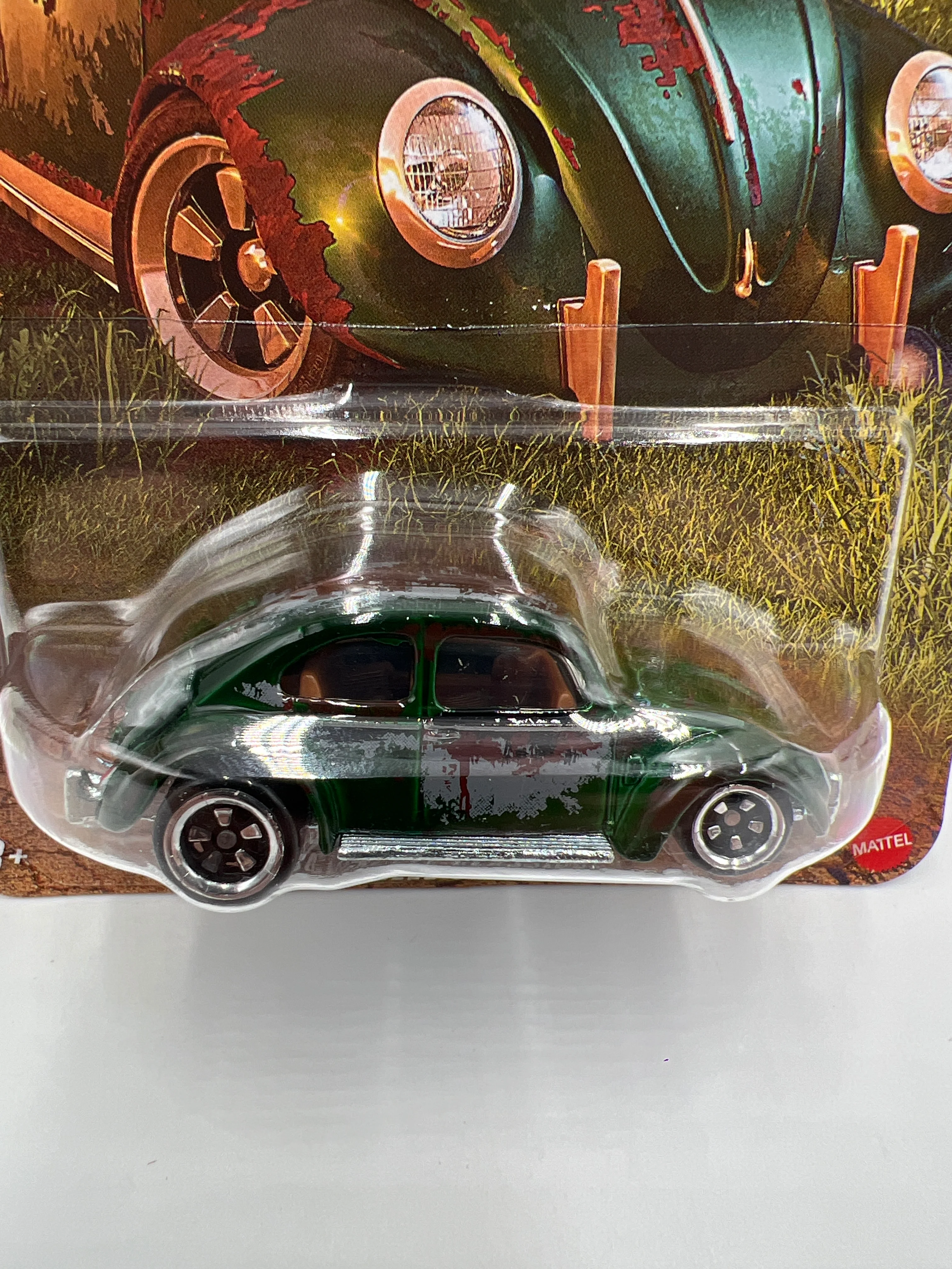2025 Hot Wheels Silver Series Vintage Club Grand Prix #5 Chase Volkswagen Classic Bug Green - Image 2