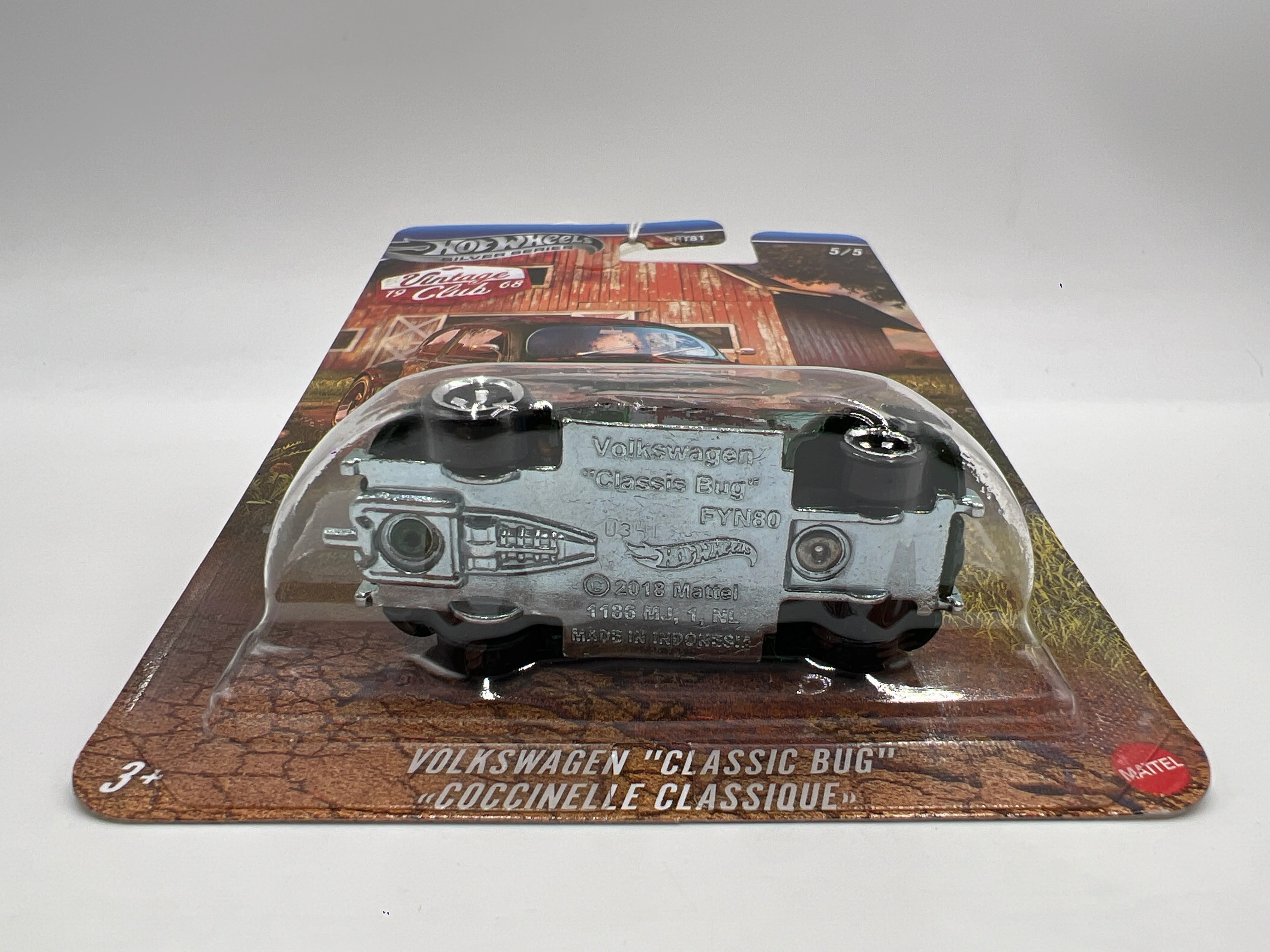 2025 Hot Wheels Silver Series Vintage Club Grand Prix #5 Chase Volkswagen Classic Bug Green - Image 5