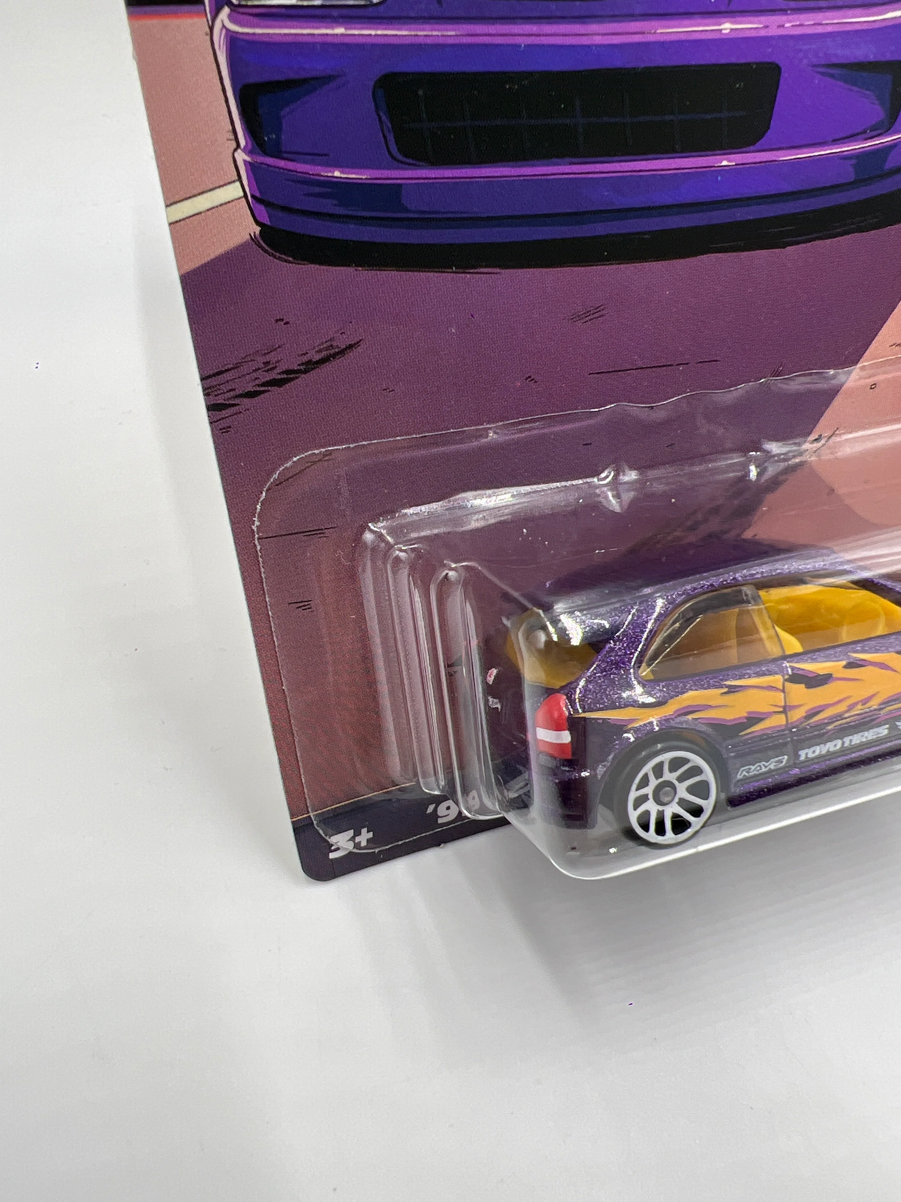 2025 Hot Wheels Silver Series Compact Kings #2 99 Honda Civic Type R EK9 Purple 161C - Image 4