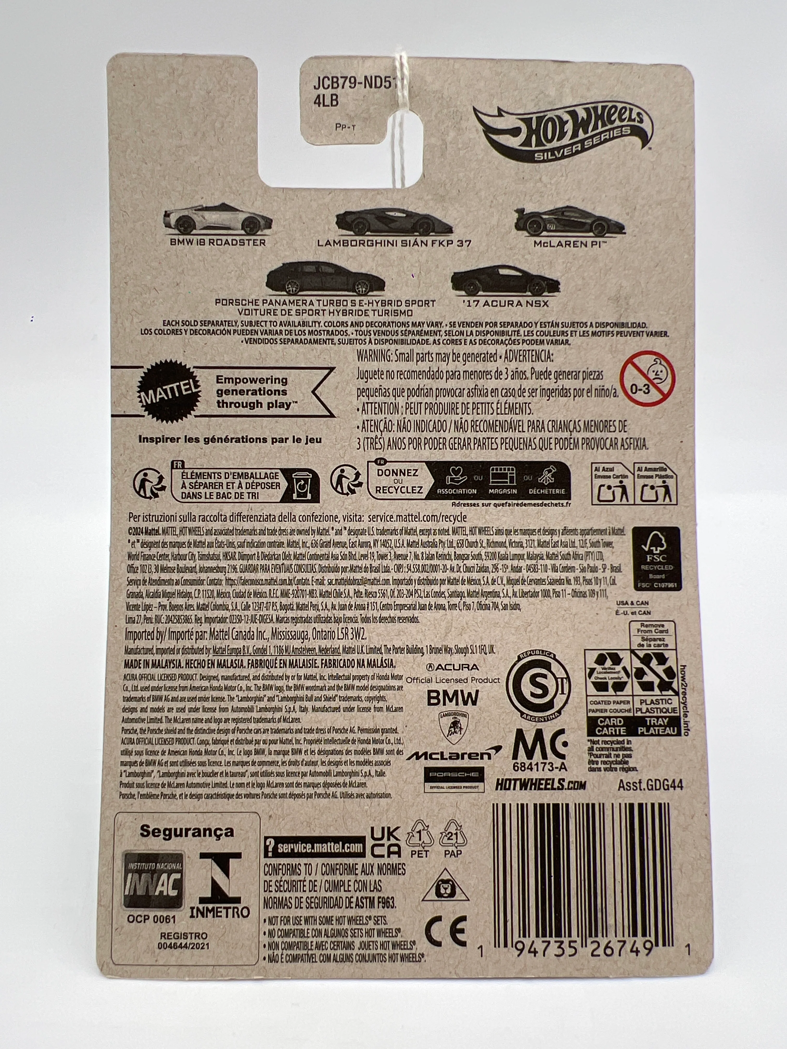 2025 Hot Wheels Silver Series Hybrid Speed #4 Porsche Panamera Turbo S E-Hybrid Sport Blue 153A - Image 6
