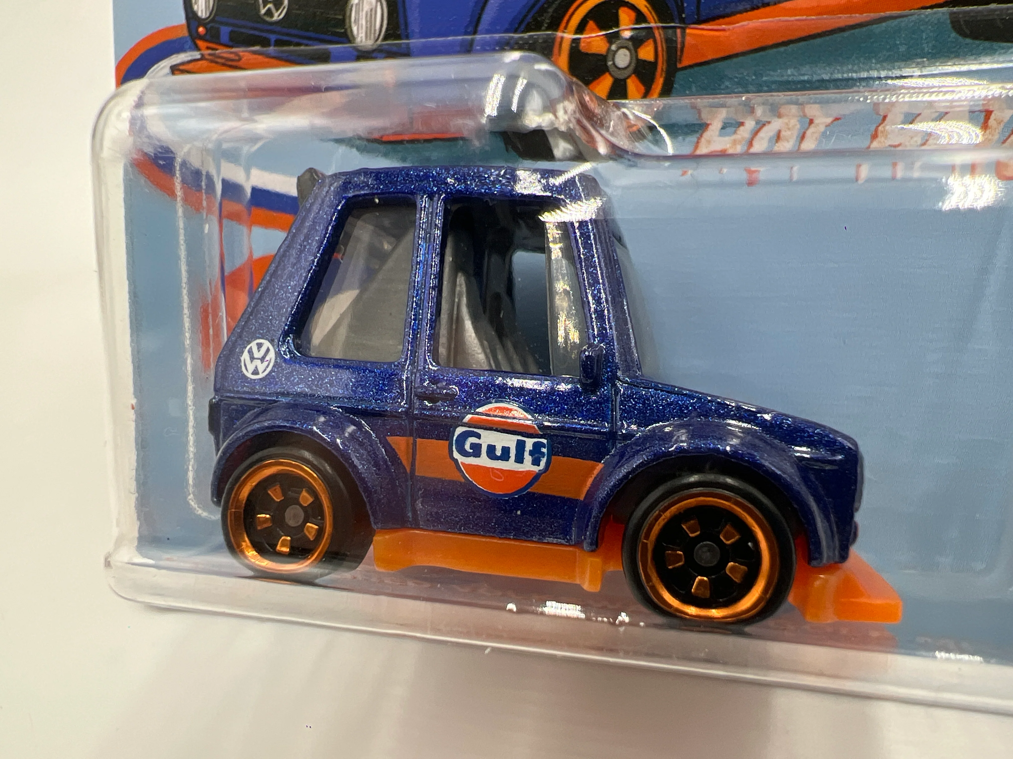 2025 Hot Wheels Silver Series Tooned Gulf #1 Tooned Volkswagen Golf MK1 156J - Image 2