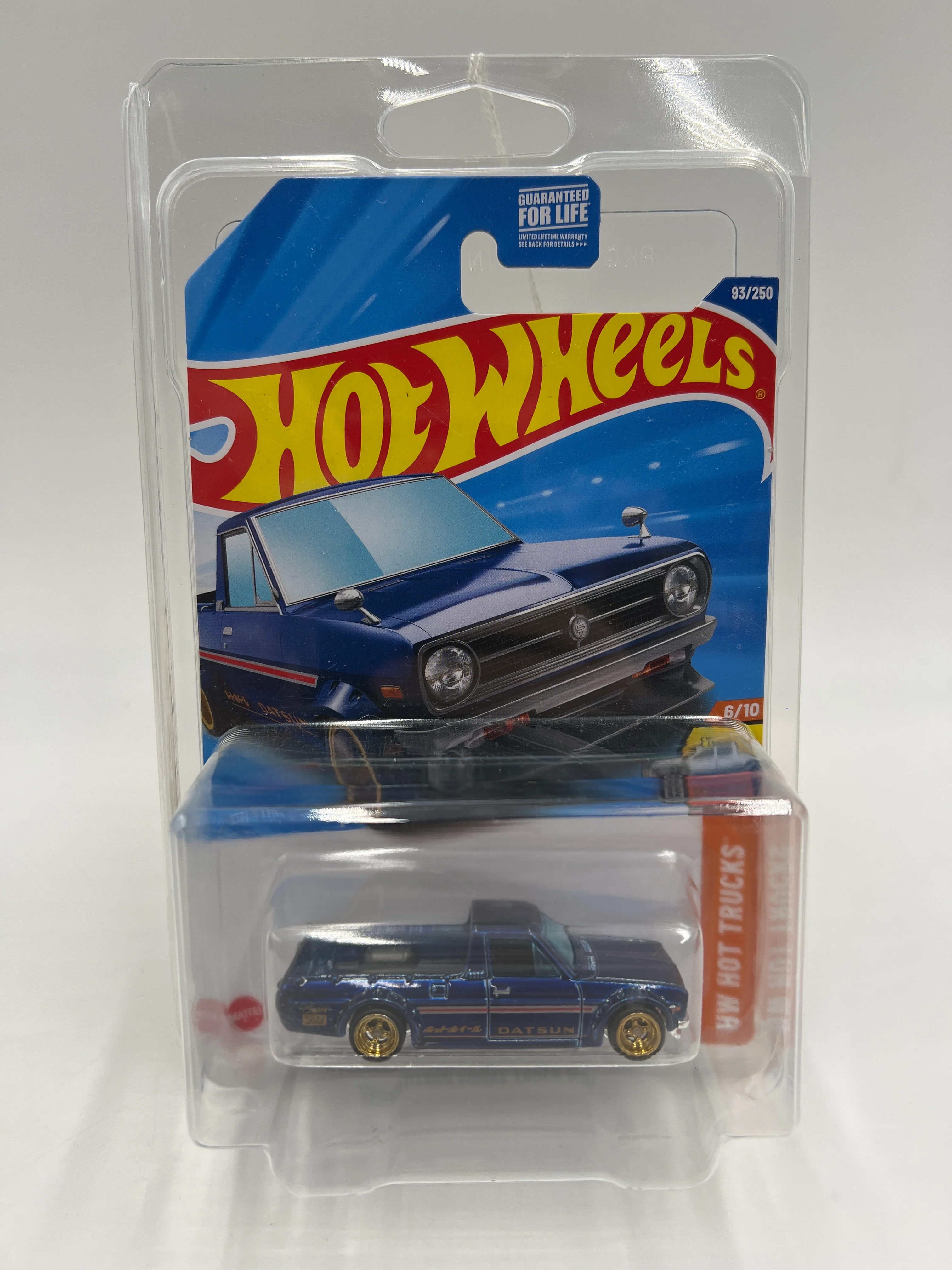 2025 Hot Wheels Super Treasure Hunt #93 1975 Datsun Sunny Truck B120 Blue W/Protector - Image 7