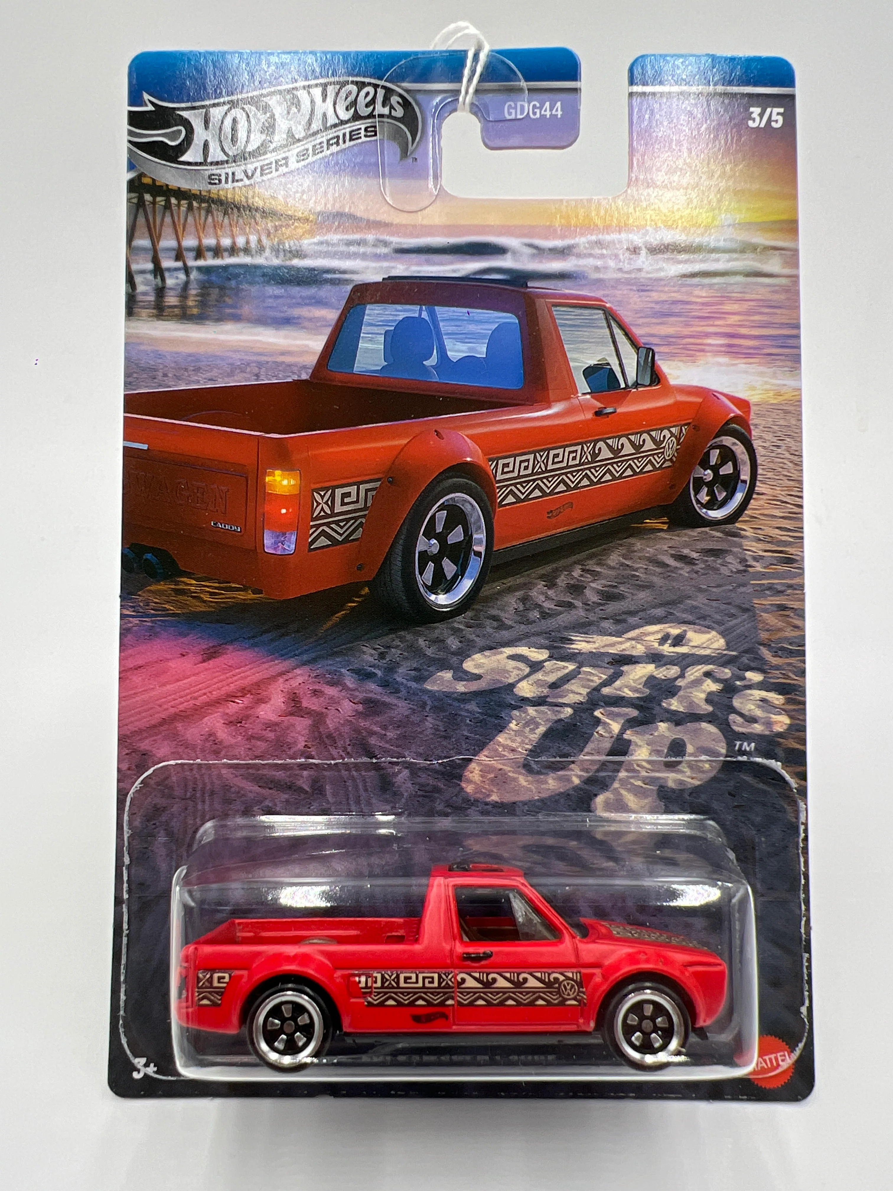 2025 Hot Wheels Silver Series Surfs Up #3 Volkswagen Caddy Red 158H - Image 2