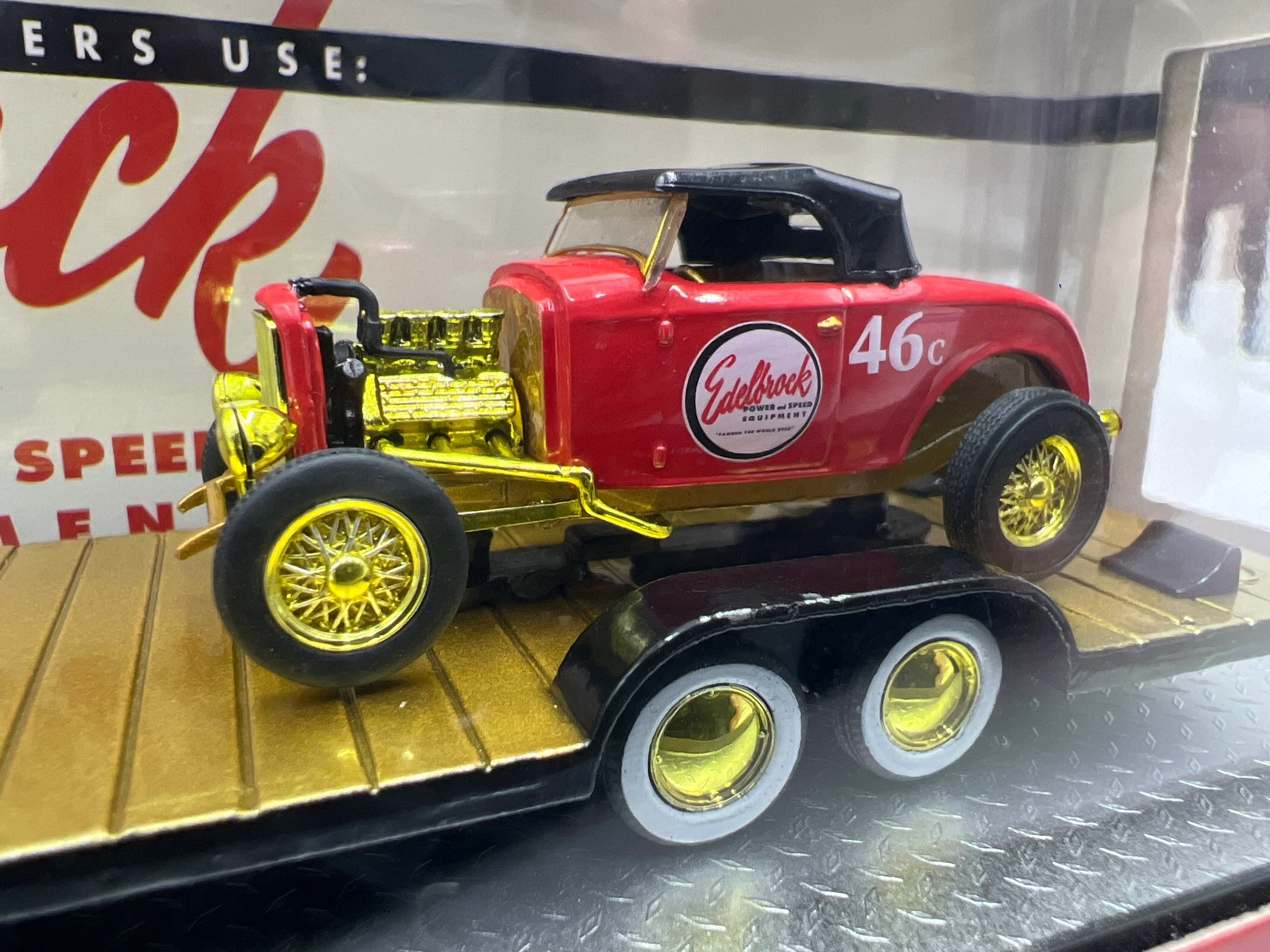 M2 Machines Auto Haulers CHASE Edelbrock 1956 Ford F-100 Truck & 1932 Ford Roadster R64 - Image 3