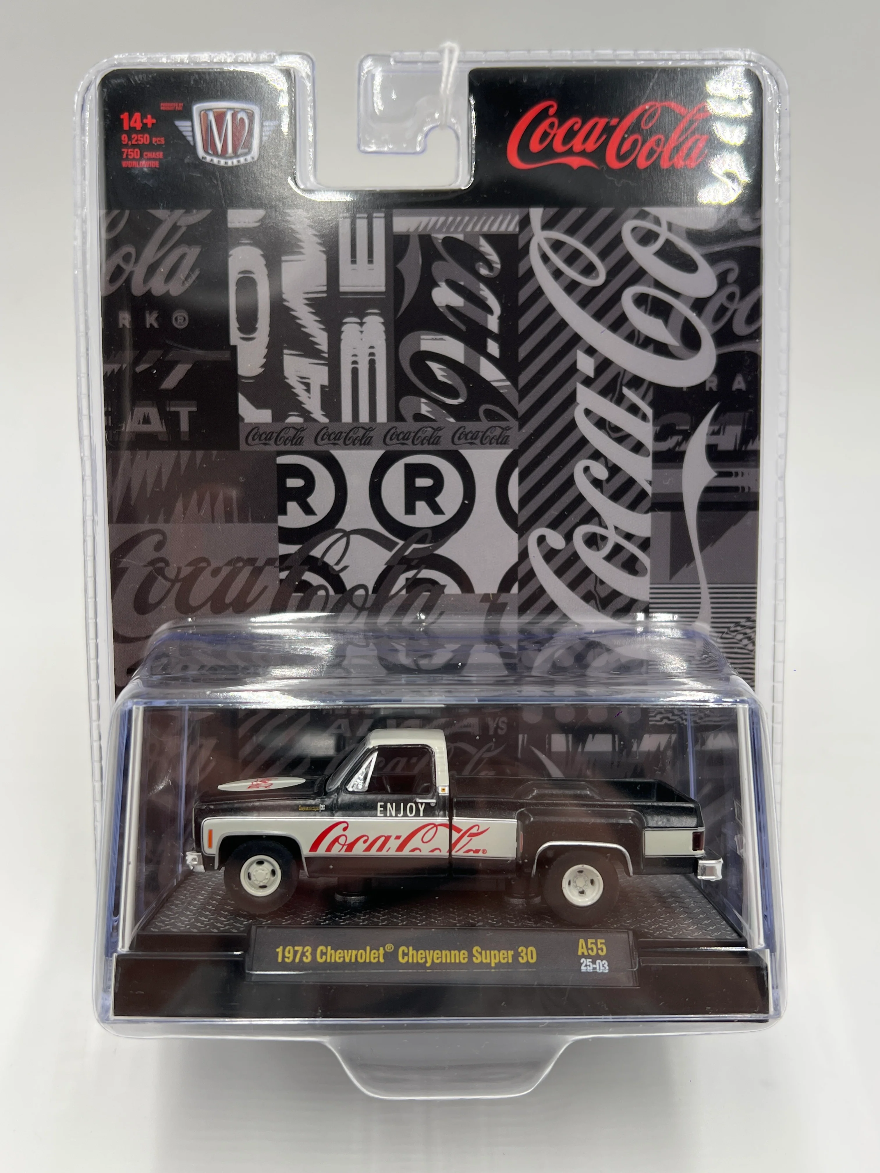 2025 M2 Machines Coca Cola 1973 Chevrolet Cheyenne Super 30 Black A55 195B