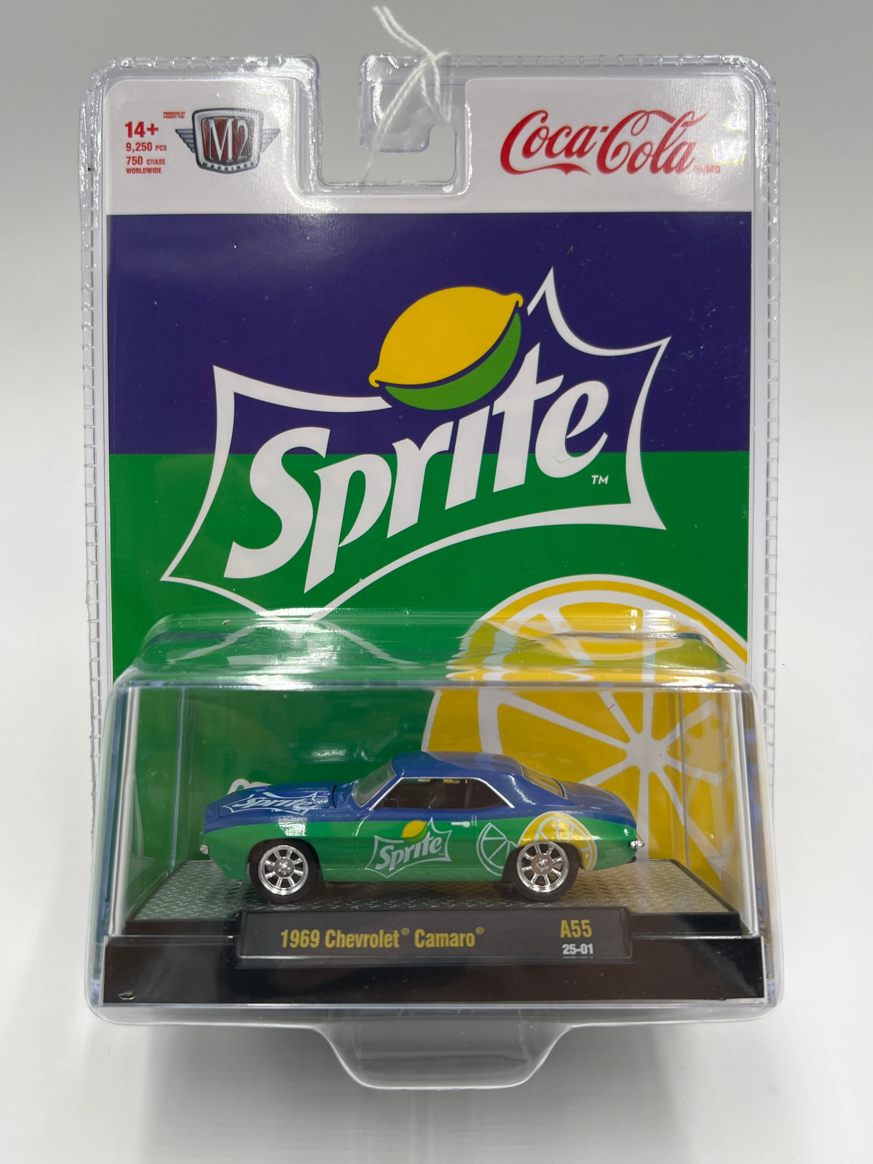 2025 M2 Machines Coca Cola Sprite 1969 Chevrolet Camaro Green/Blue A55 205E