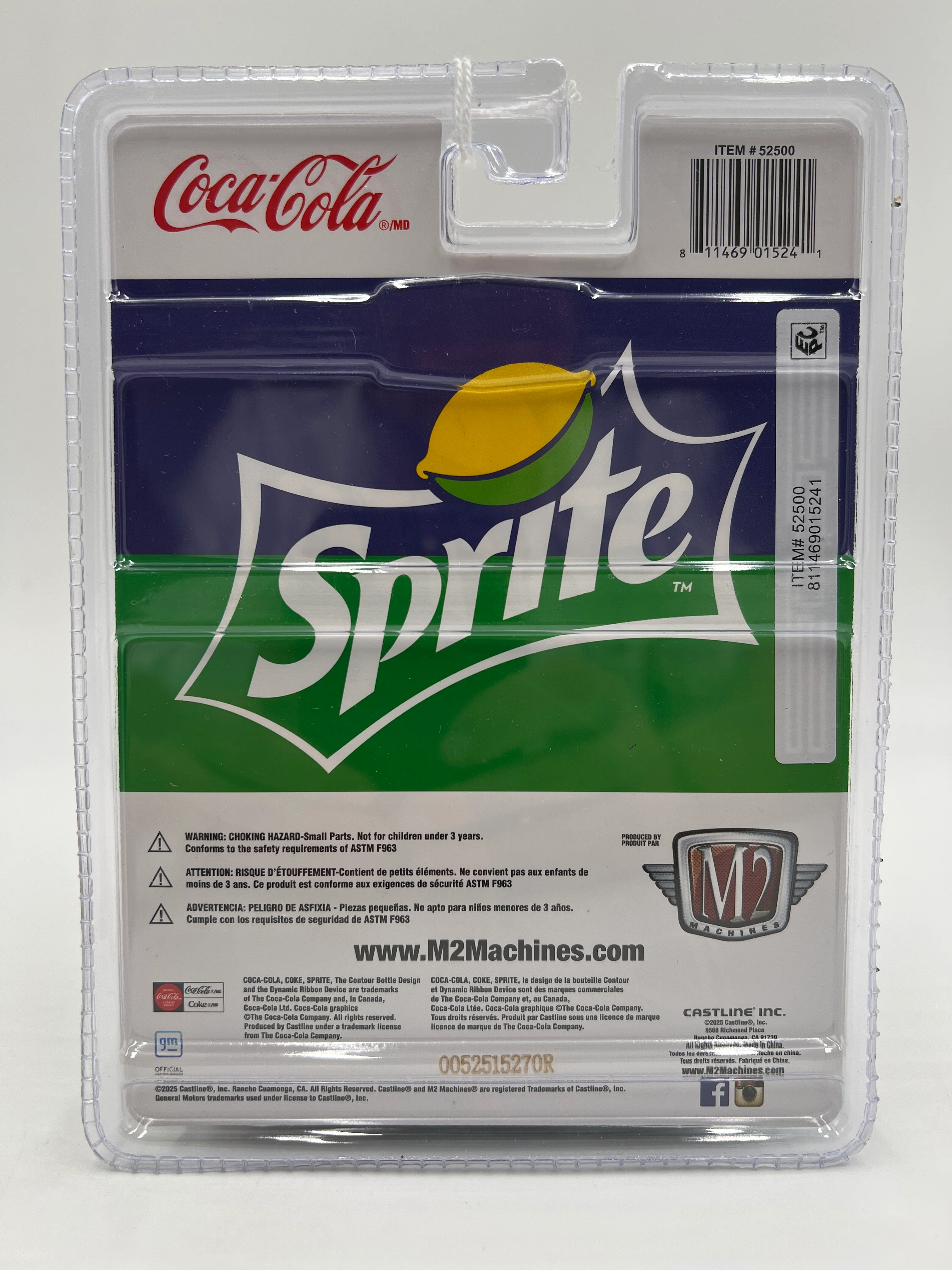 2025 M2 Machines Coca Cola Sprite 1969 Chevrolet Camaro Green/Blue A55 205E - Image 6