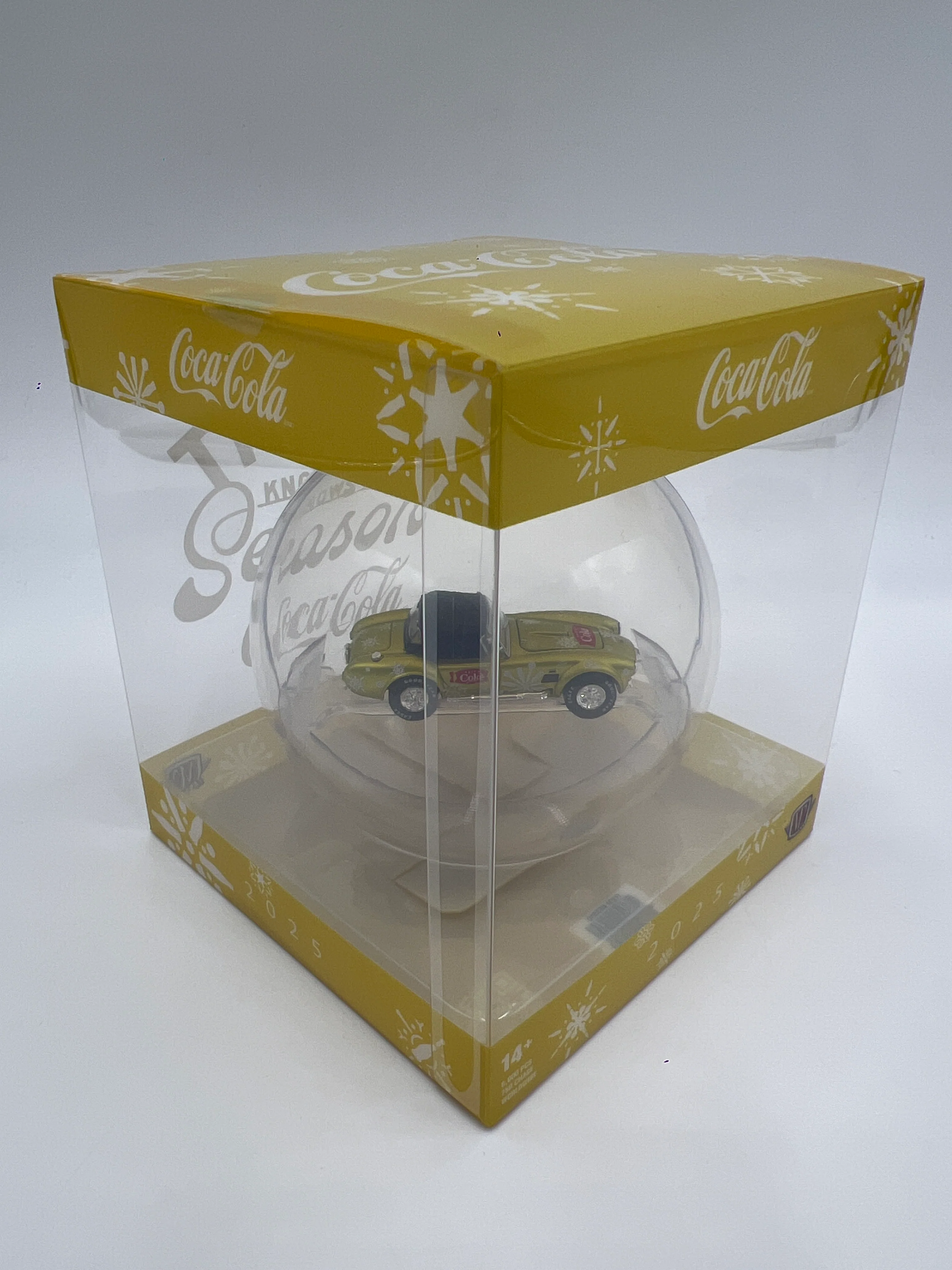 2025 M2 Machines Coca Cola Holiday Christmas Ornaments 1965 Ford Shelby Cobra Gold - Image 4
