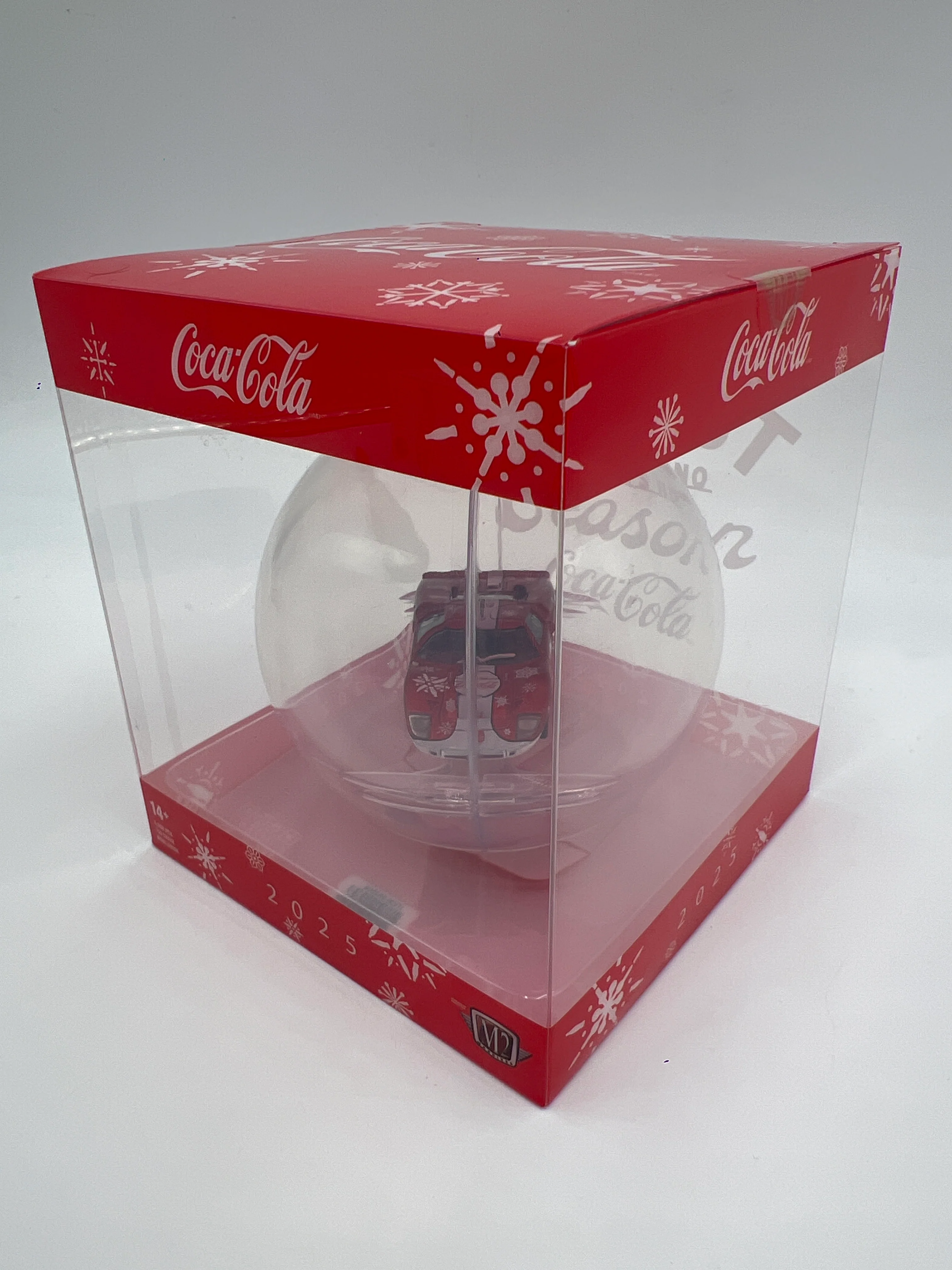 2025 M2 Machines Coca Cola Holiday Christmas Ornaments 1966 Ford GT40 Red - Image 3