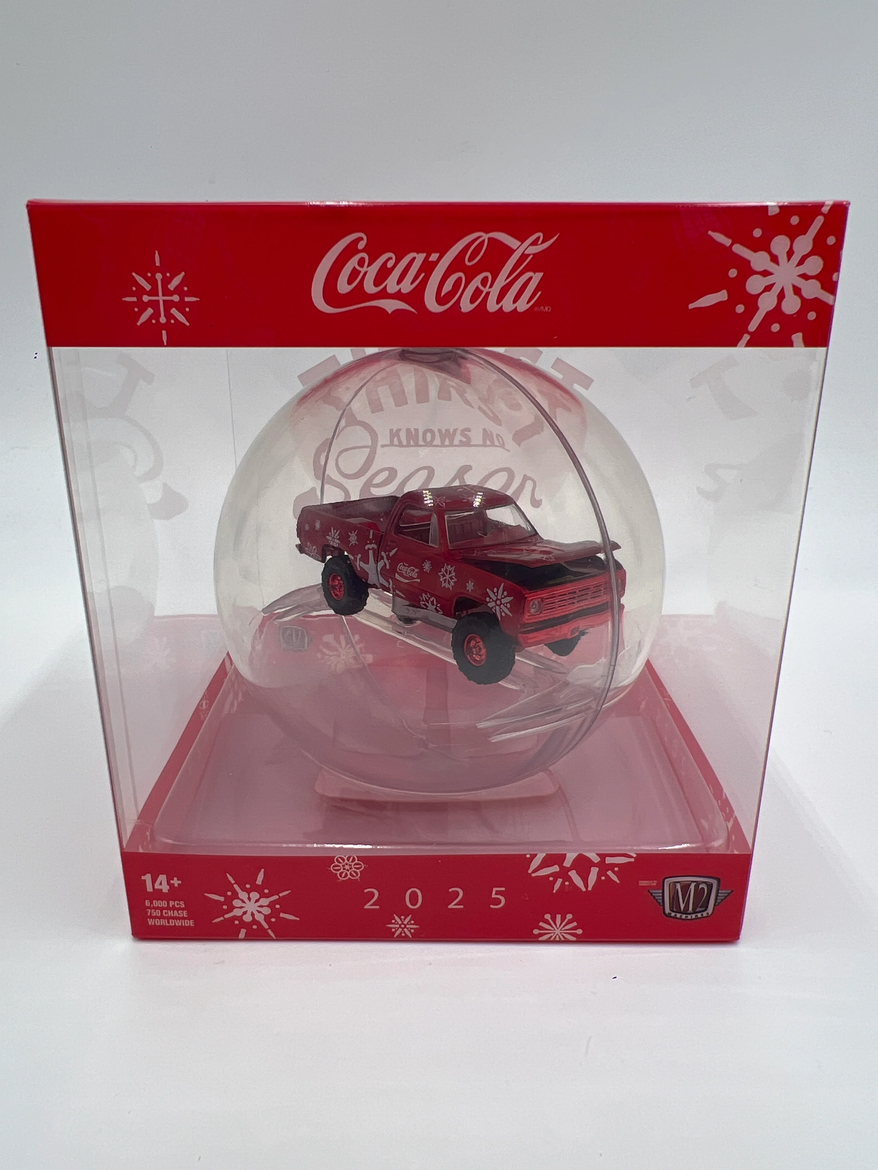2025 M2 Machines Coca Cola Holiday Christmas Ornaments CHASE 1974 Dodge W200 Power Wagon Red
