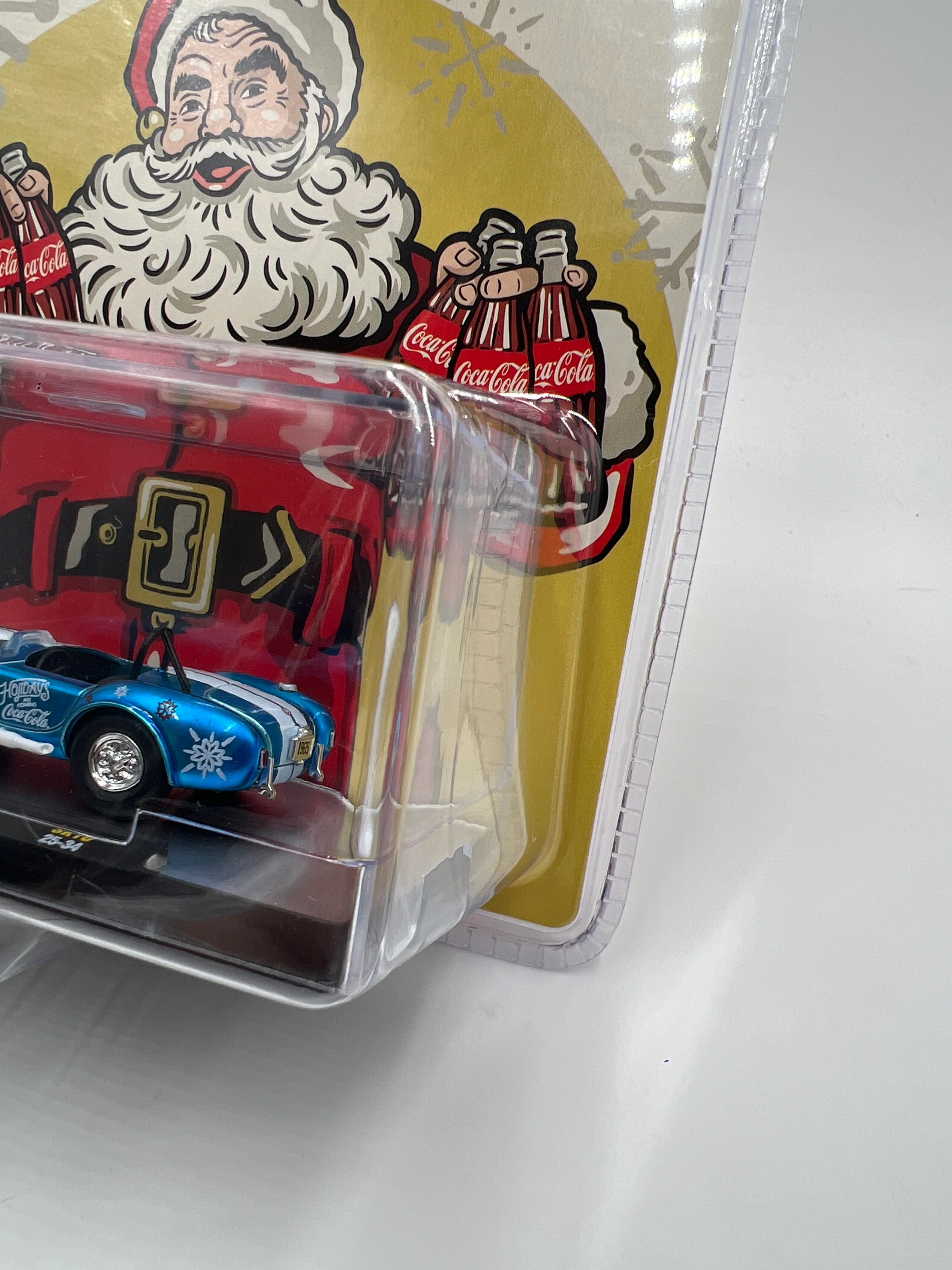 2025 M2 Machines Coca Cola Holidays 1965 Shelby 427 Cobra Blue SK10 195C - Image 3