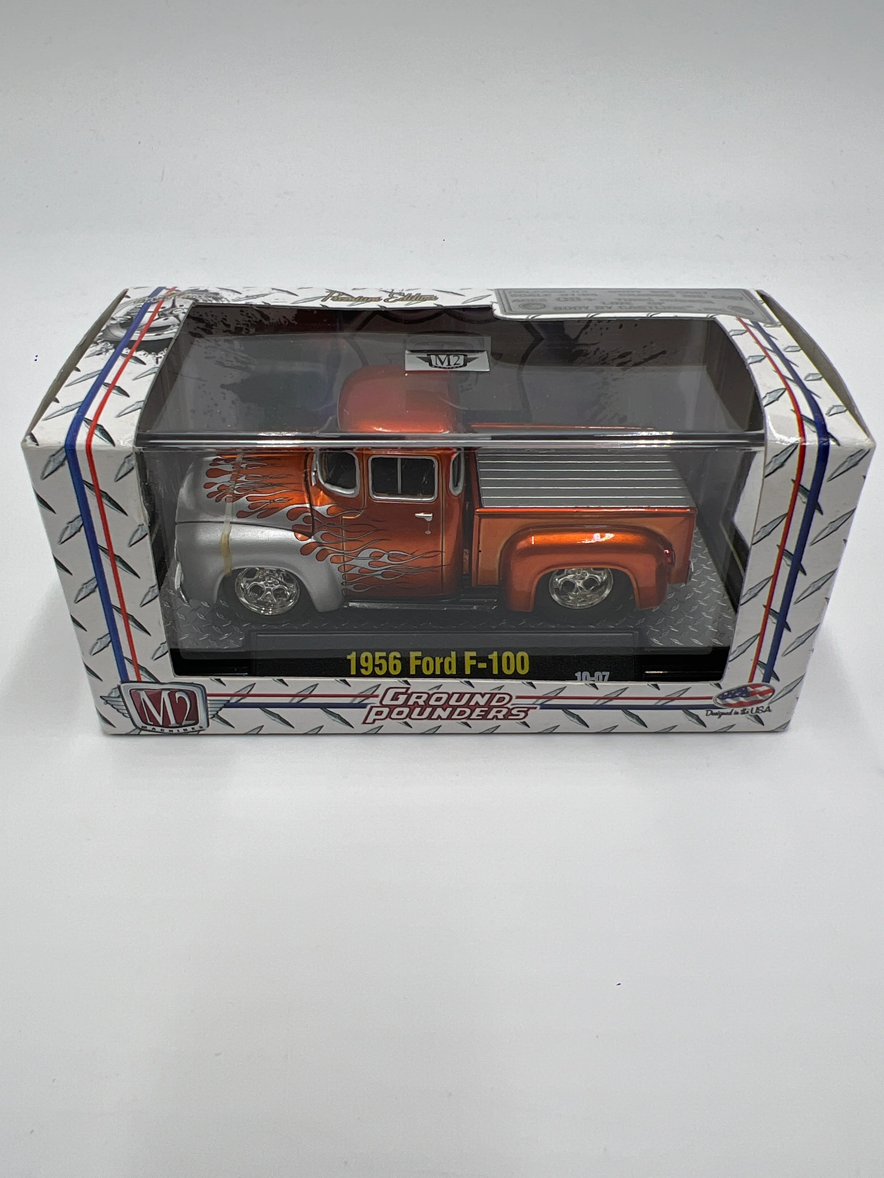 M2 Machines Ground Pounders 1956 Ford F-100 Orange 10-07 - Image 2