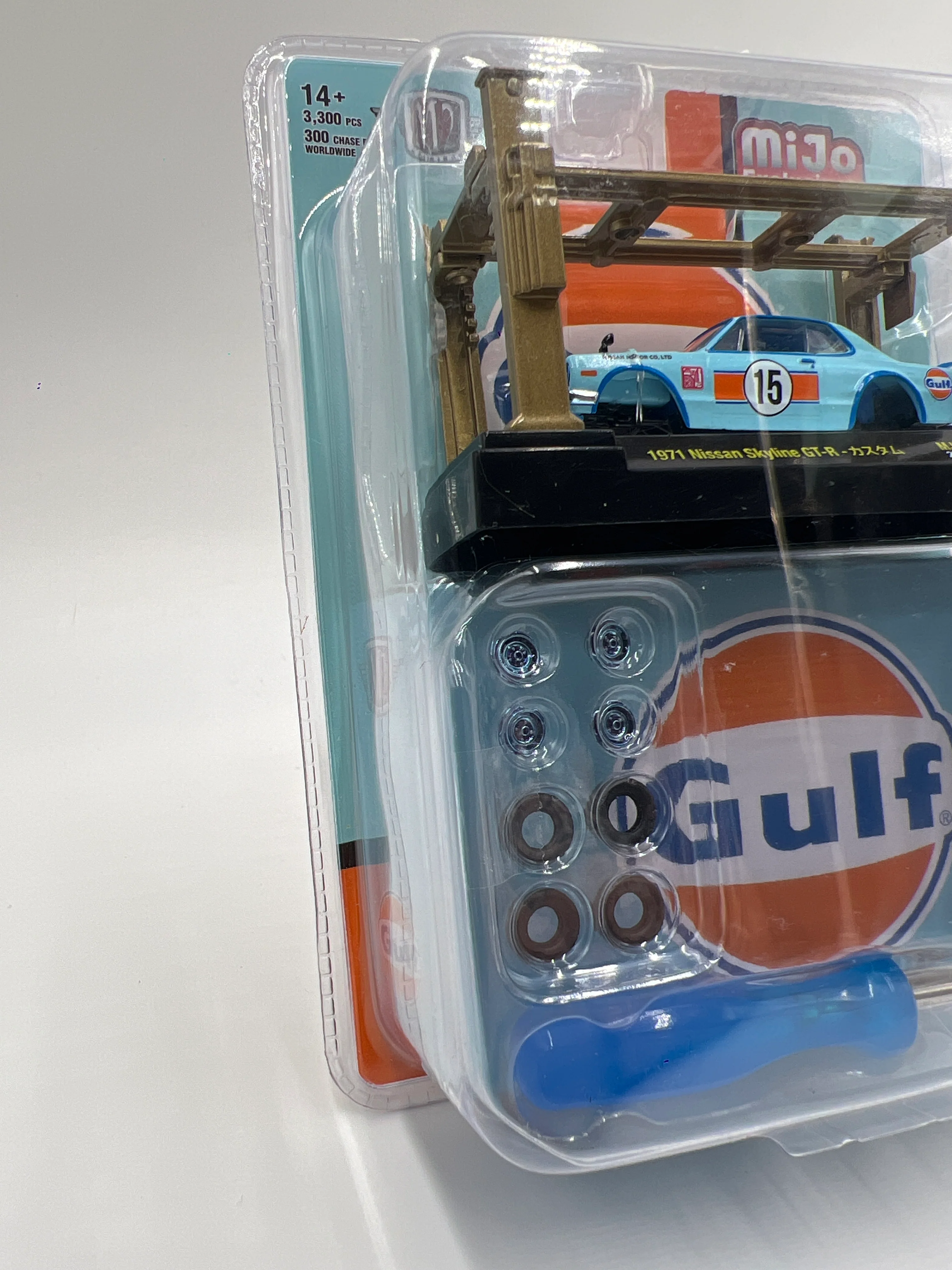 2025 M2 Machines Mijo Exclusives Model Kits CHASE 1/300 1971 Nissan Skyline GT-R Gulf MJS01 - Image 5
