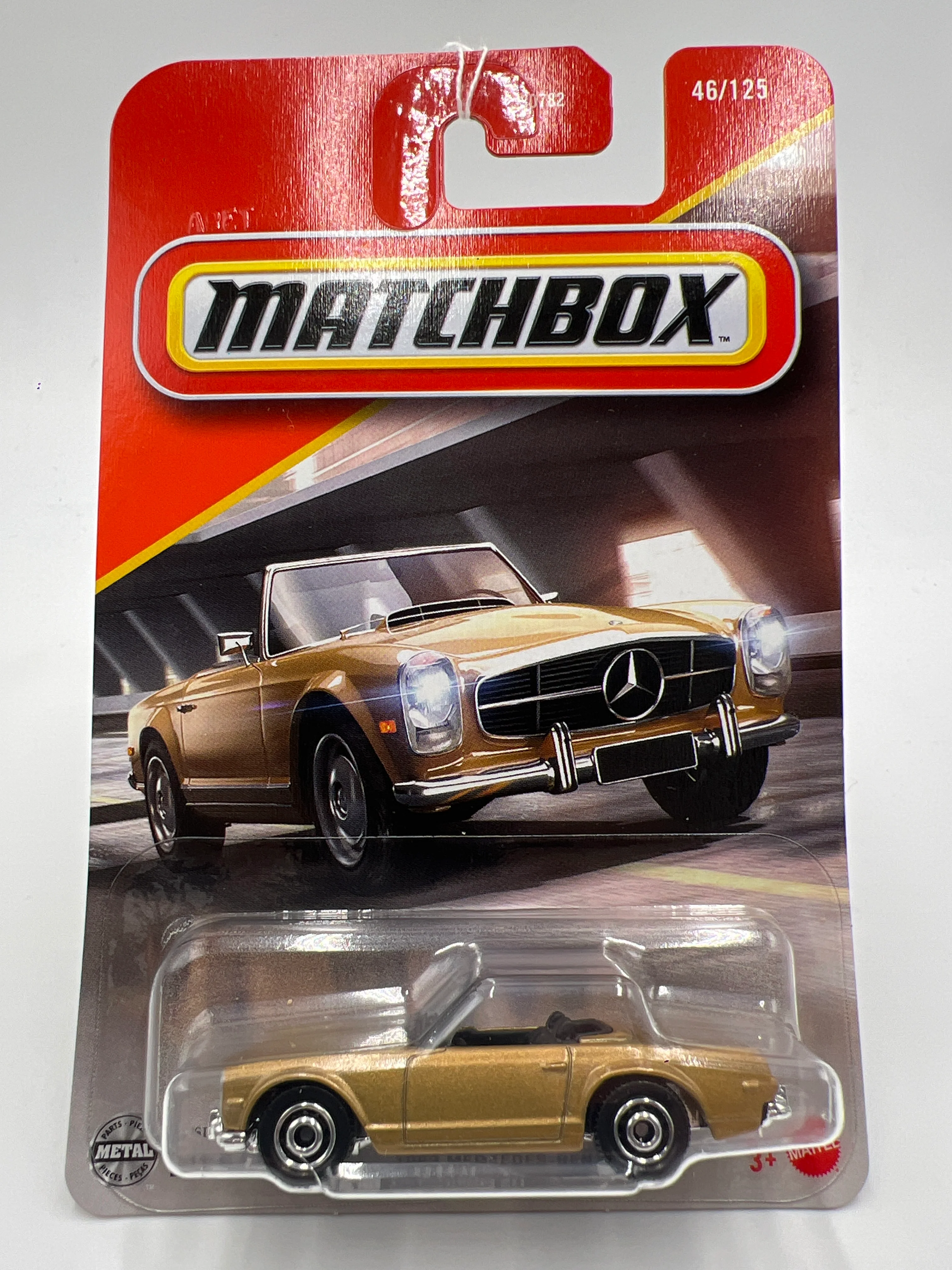 2025 Matchbox #46 1963 Mercedes-Benz 230 SL Gold 214A - Image 2