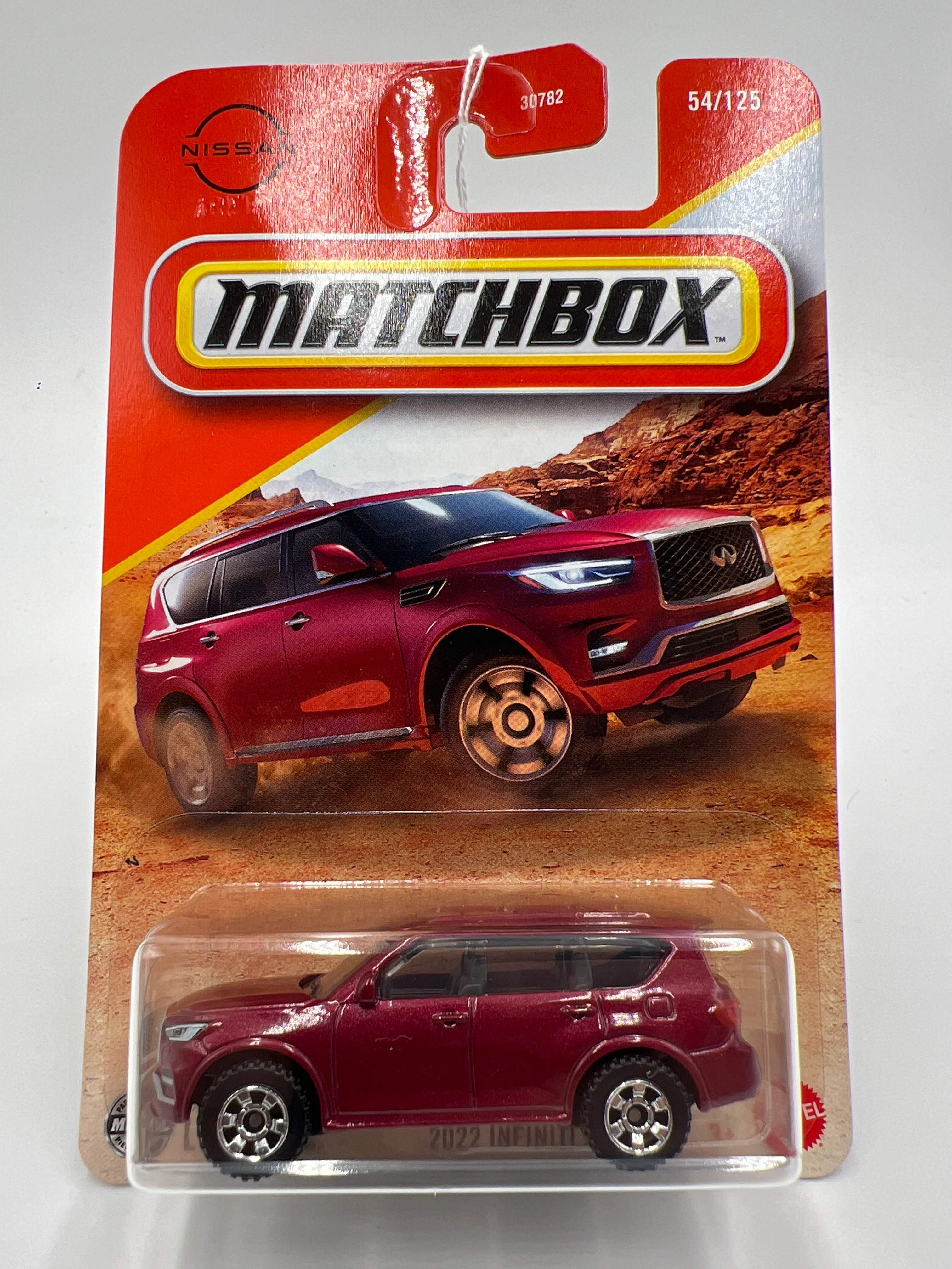 2025 Matchbox #54 2022 Infiniti QX80 Red 213P - Image 2