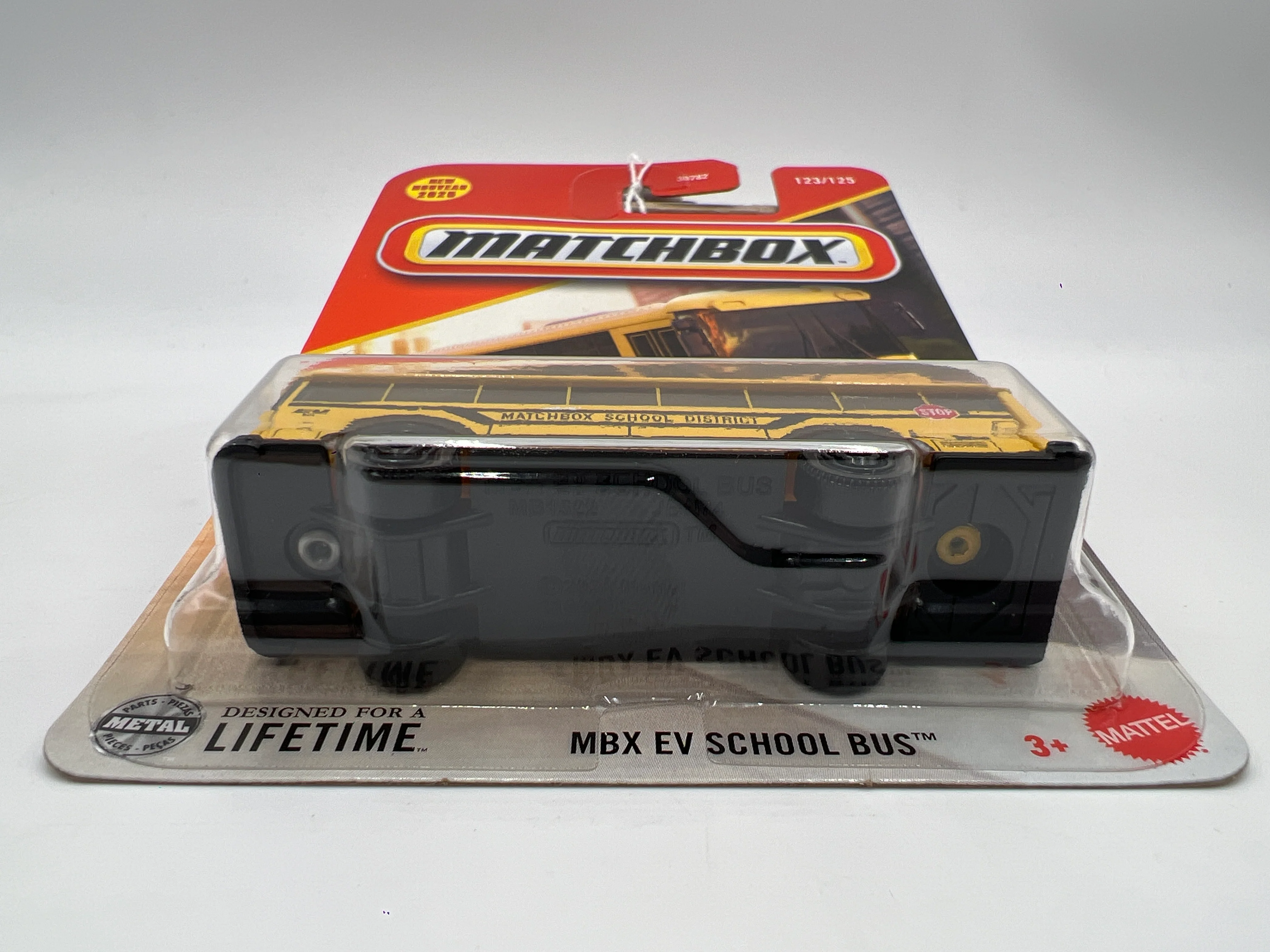 2025 Matchbox #123 MBX EV School Bus Yellow 212C - Image 6