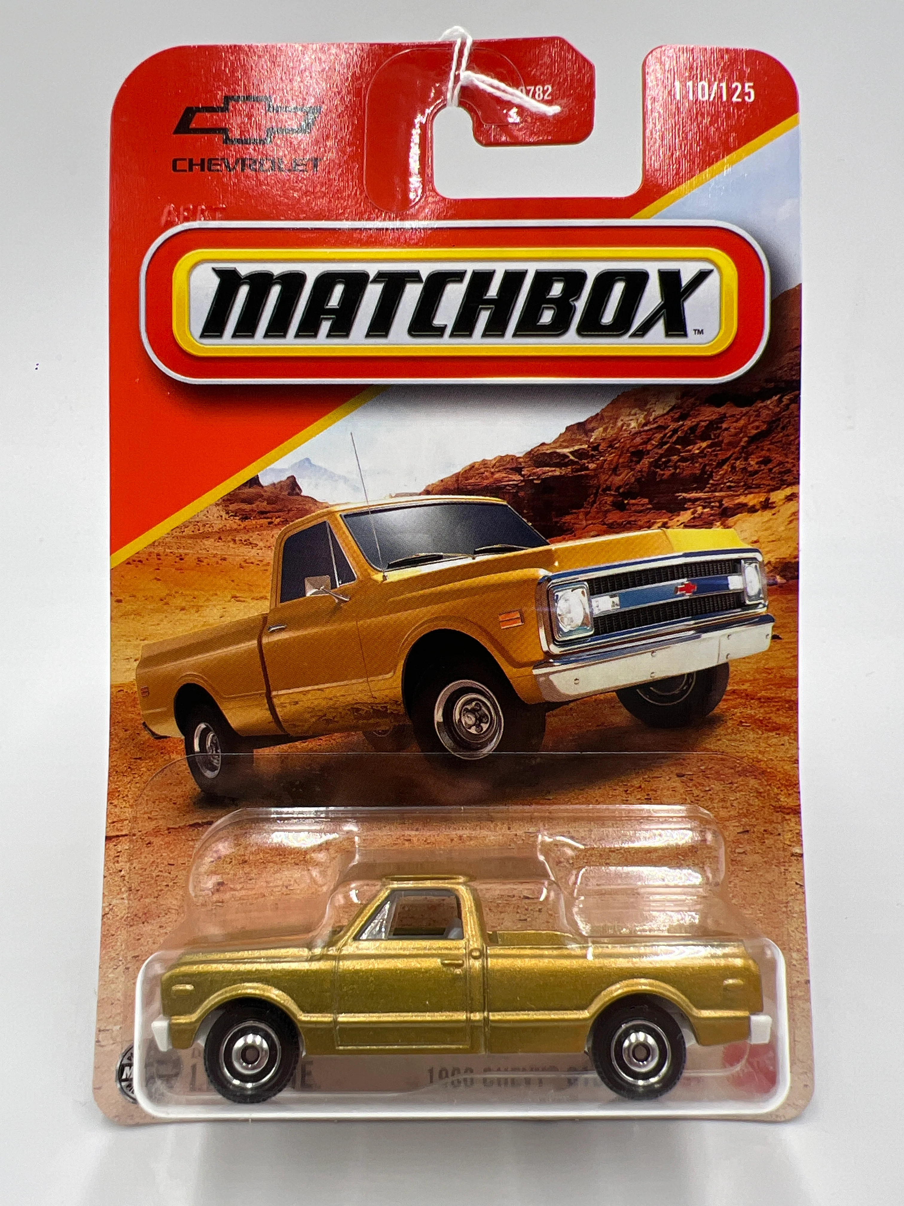 2025 Matchbox #110 1968 Chevy C10 Gold 213D - Image 2