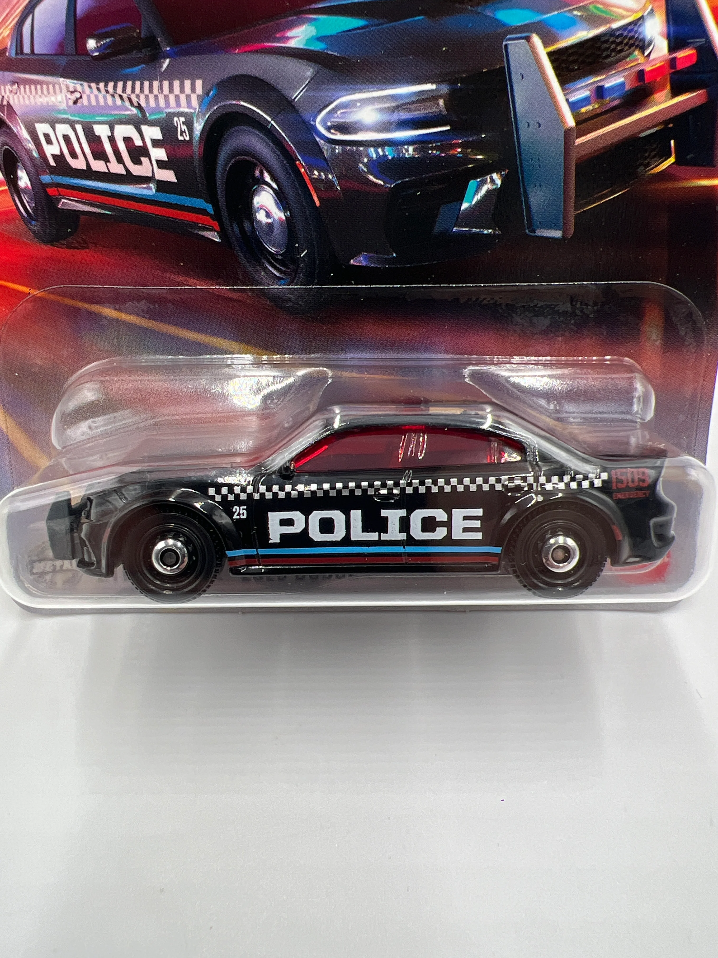 2025 Matchbox #37 2023 Dodge Charger Pursuit Black 208C - Image 3