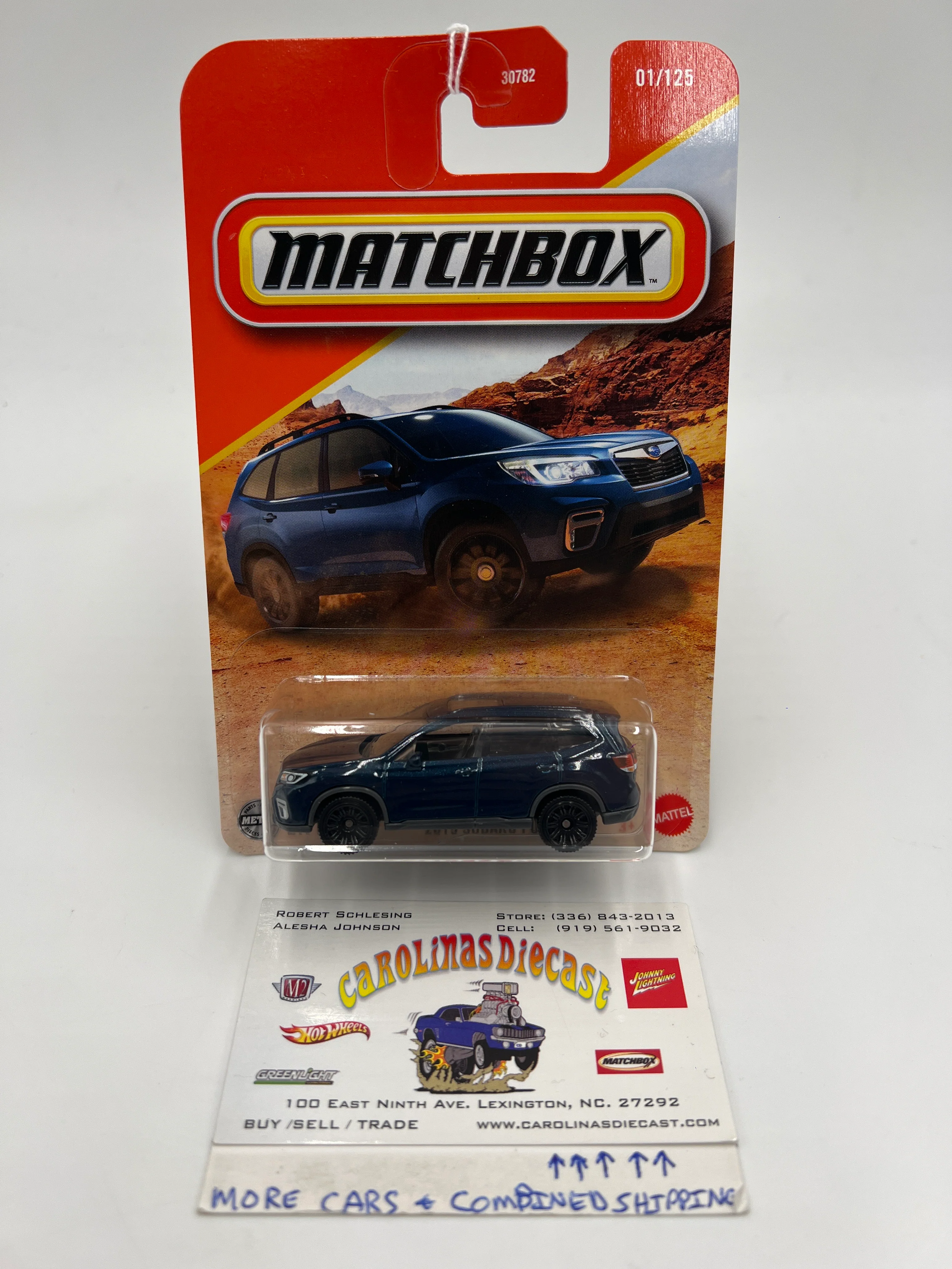 2025 Matchbox #1 2019 Subaru Forester Dark Blue 213Q