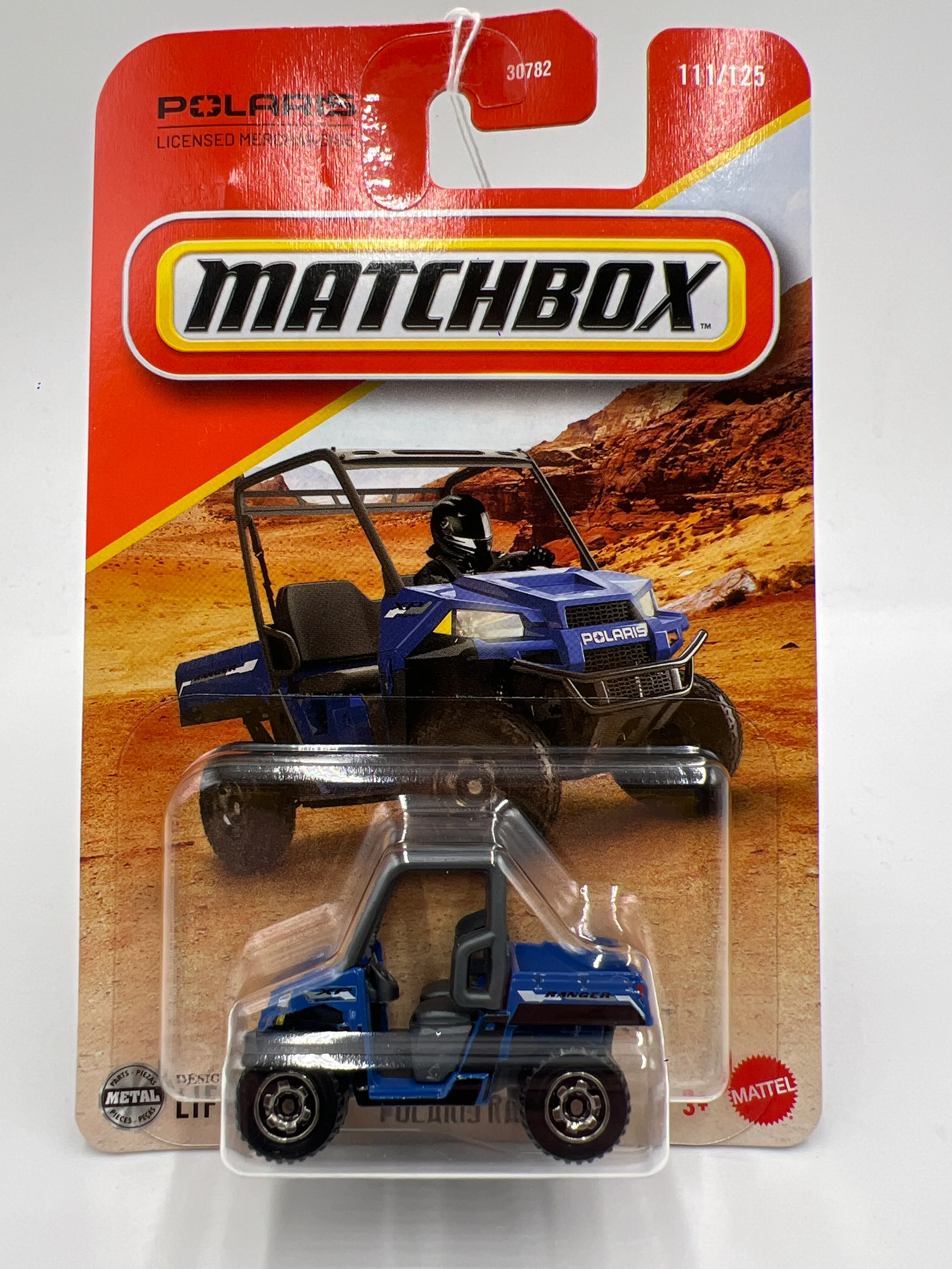 2025 Matchbox #111 Polaris Ranger EV Blue 214i - Image 2