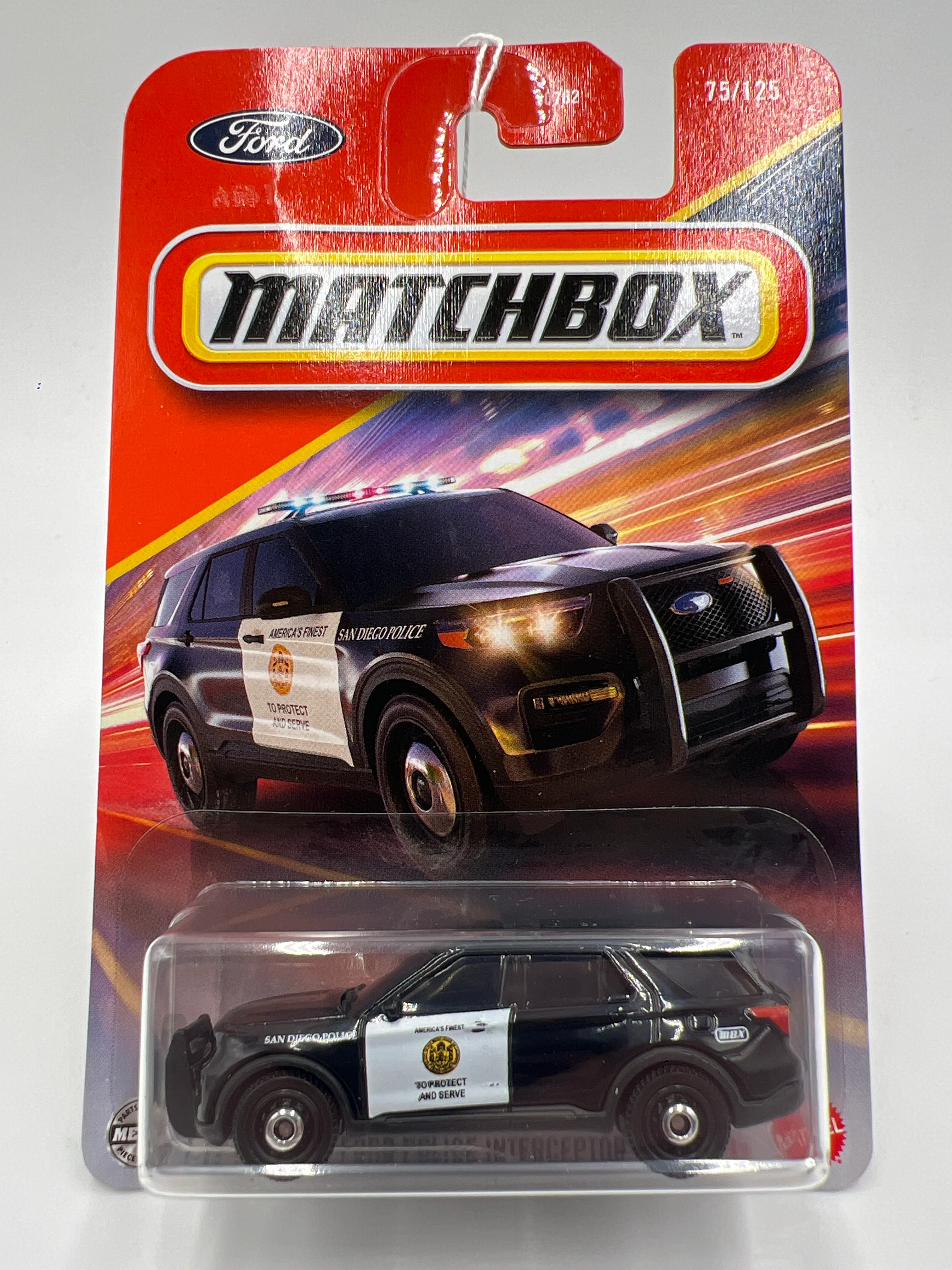 2025 Matchbox #75 Ford Police Interceptor Utility Black 213D - Image 2