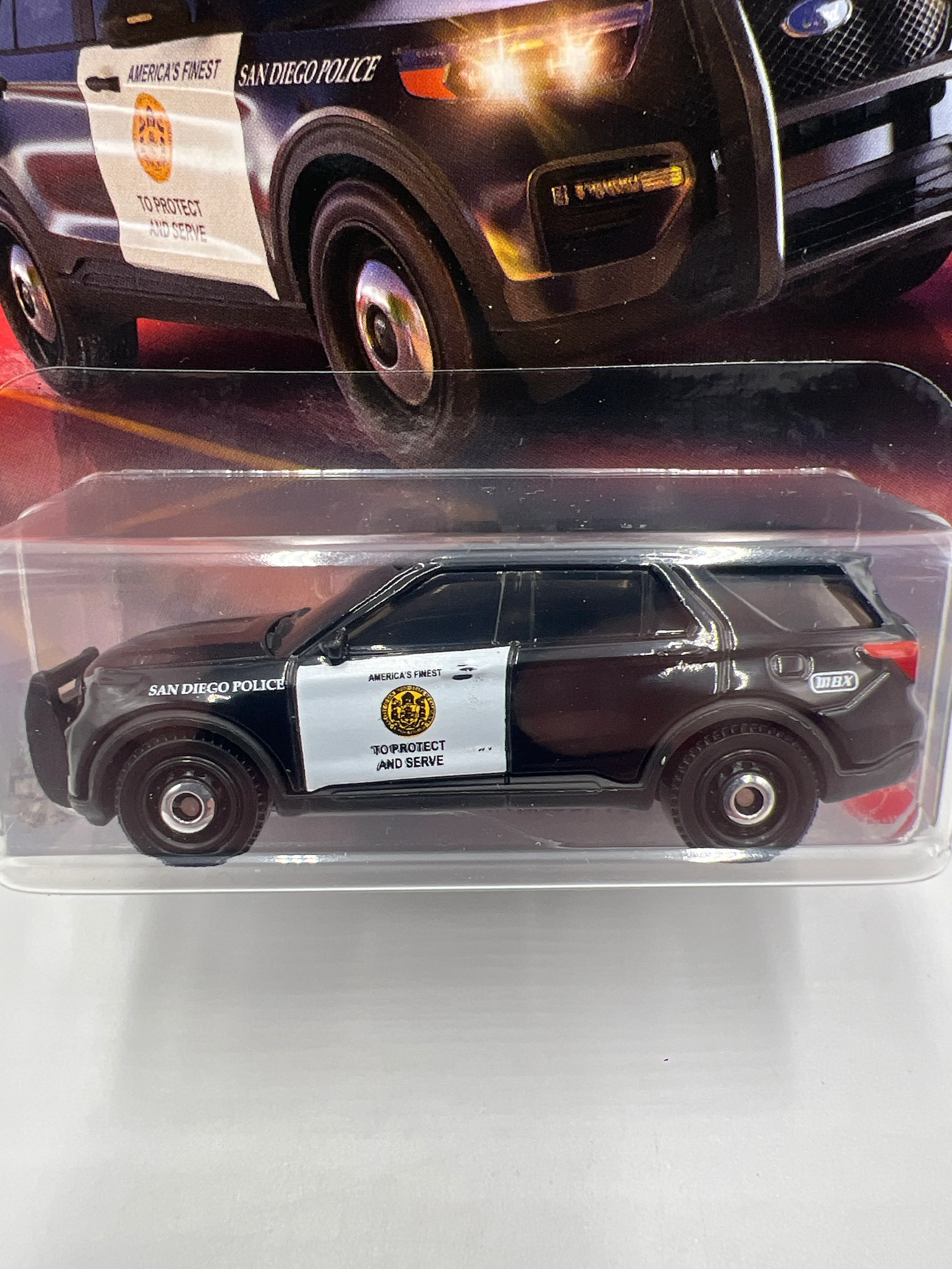 2025 Matchbox #75 Ford Police Interceptor Utility Black 213D - Image 3
