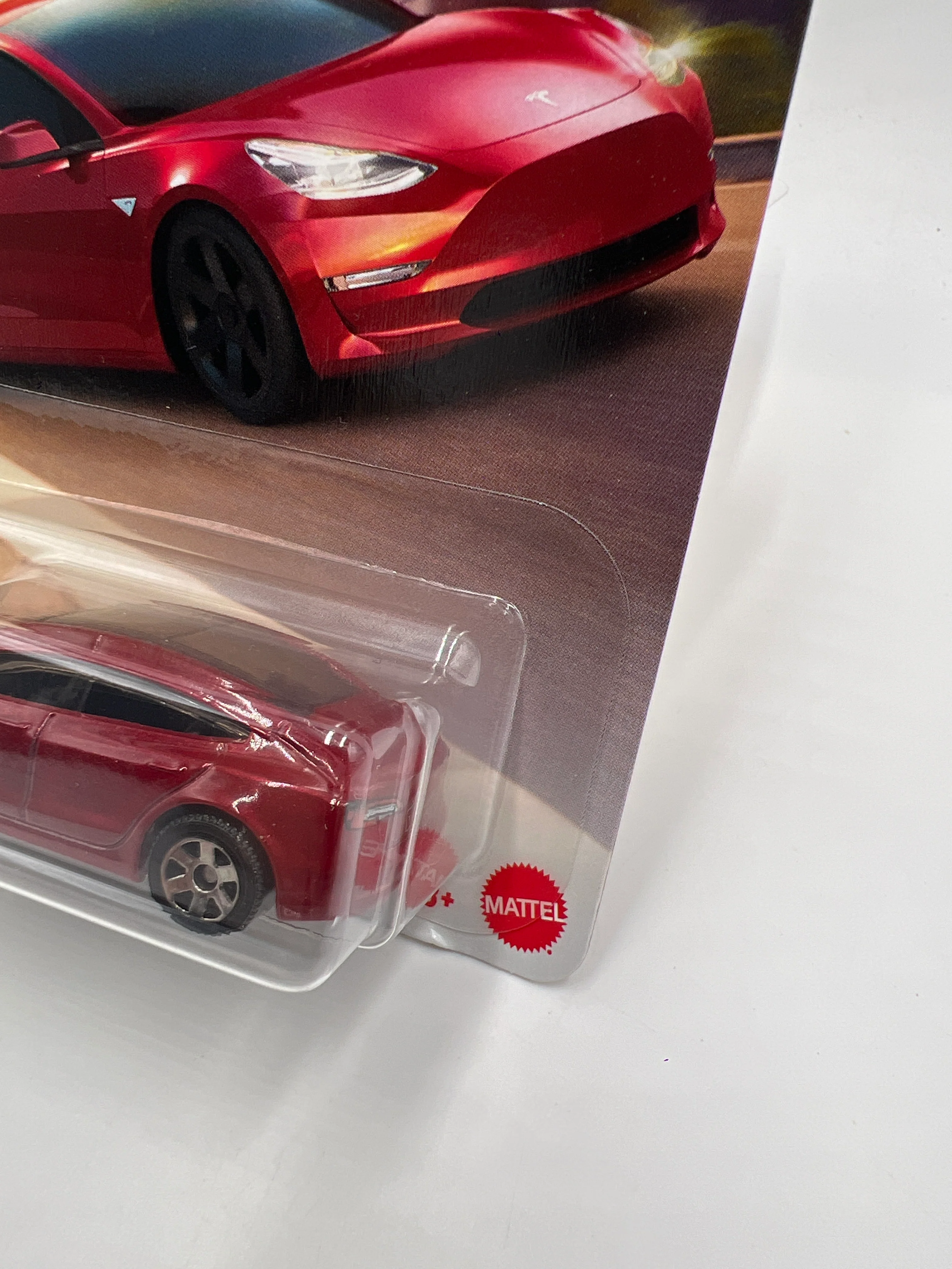 2025 Matchbox #4 Tesla Model 3 Red 211C - Image 3