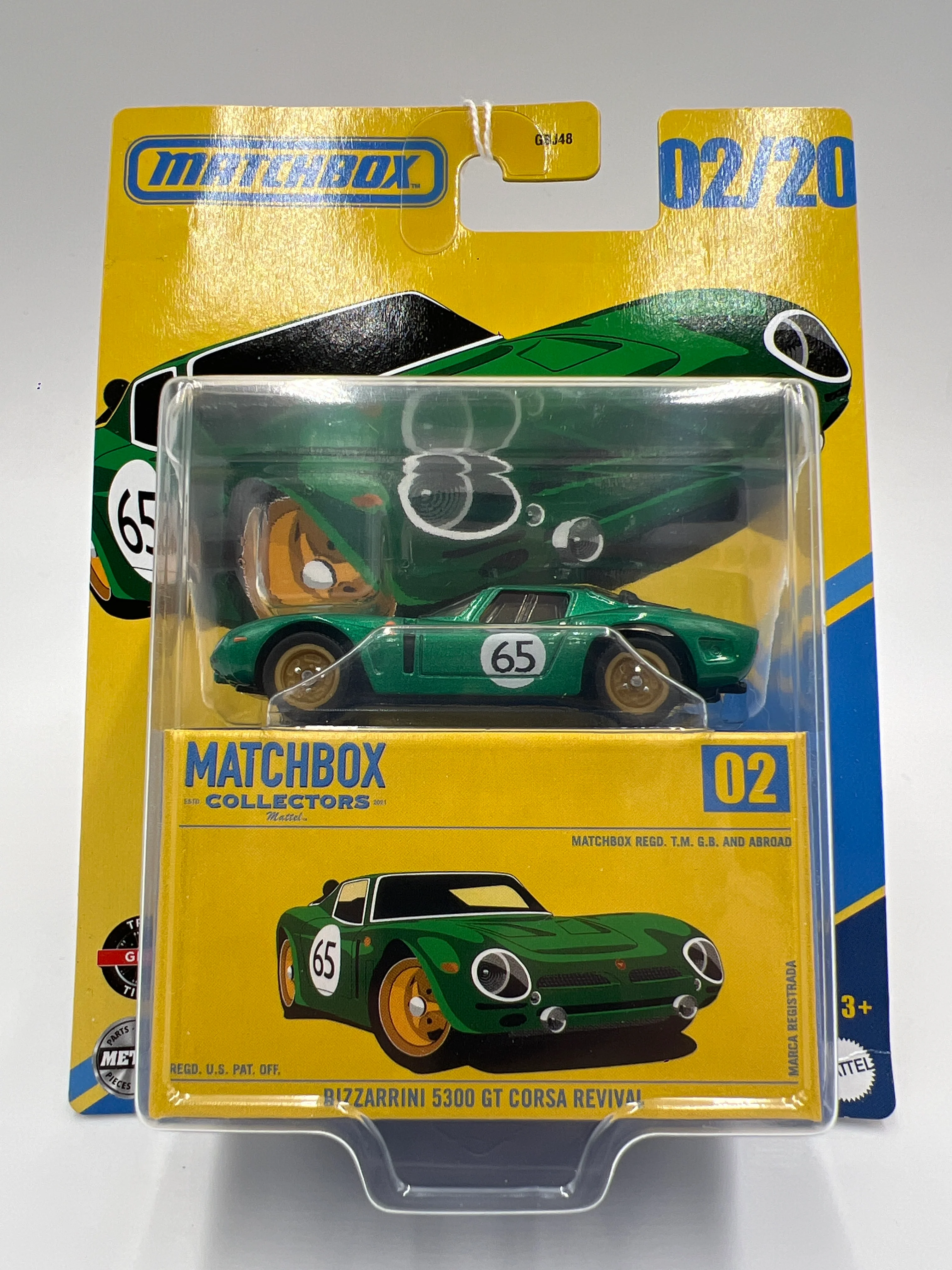 2025 Matchbox Collectors #2 Bizzarrini 5300 GT Corsa Revival Green 166D - Image 2