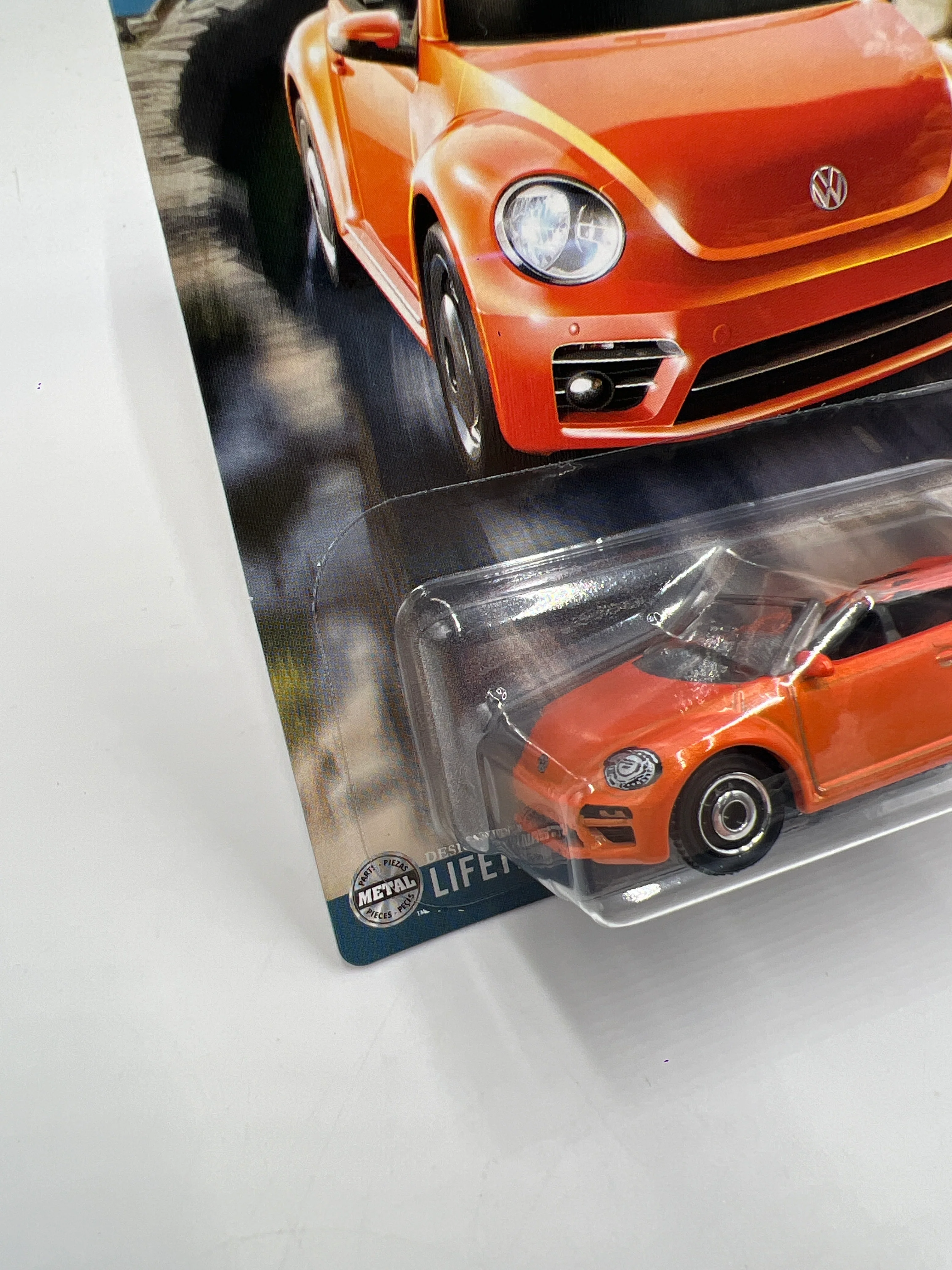 2025 Matchbox Germany Series #4 2019 Volkswagen Beetle Convertible Orange 162D - Image 4