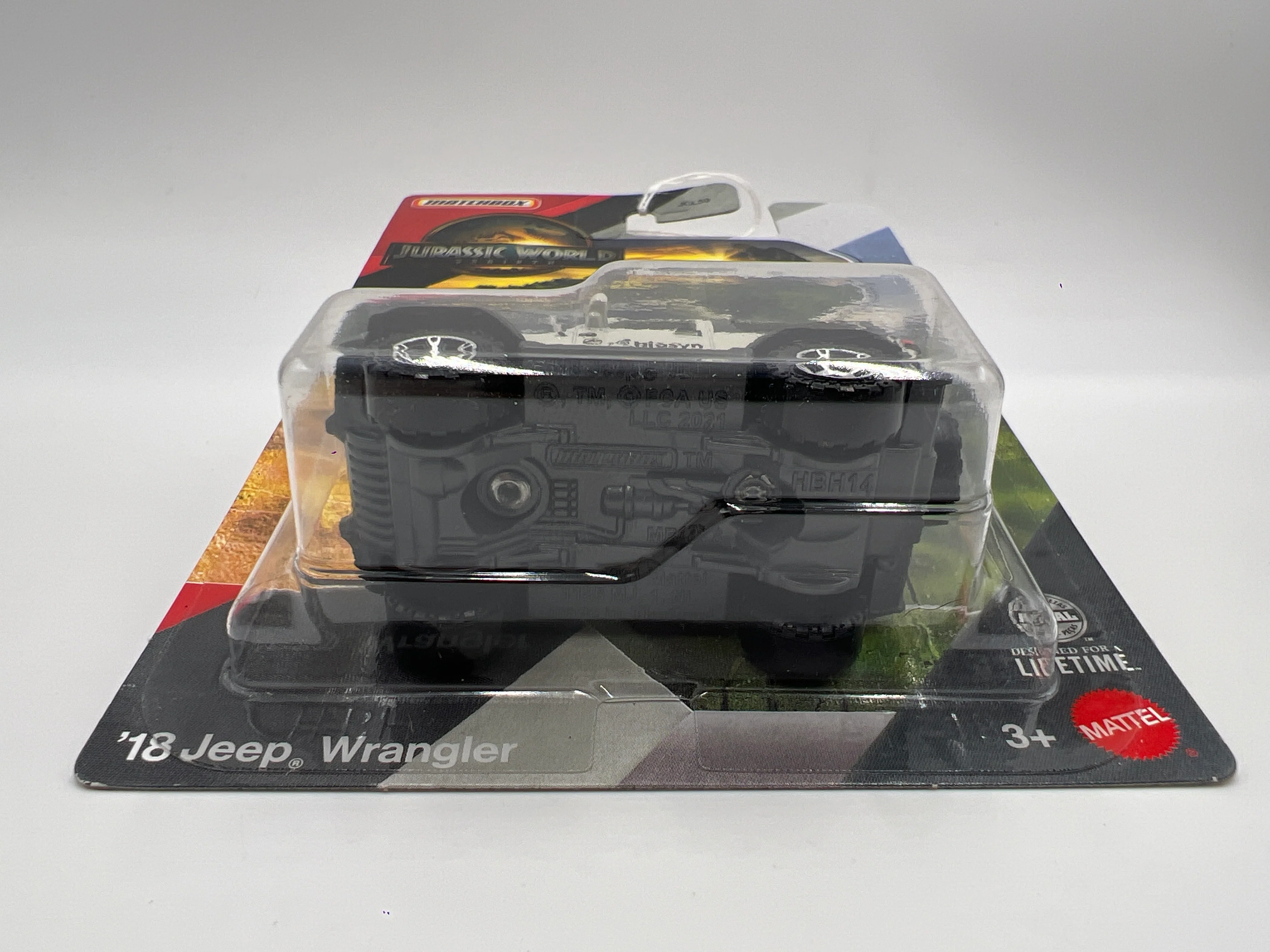2025 Matchbox Jurassic World Rebirth 18 Jeep Wrangler White 161D - Image 5