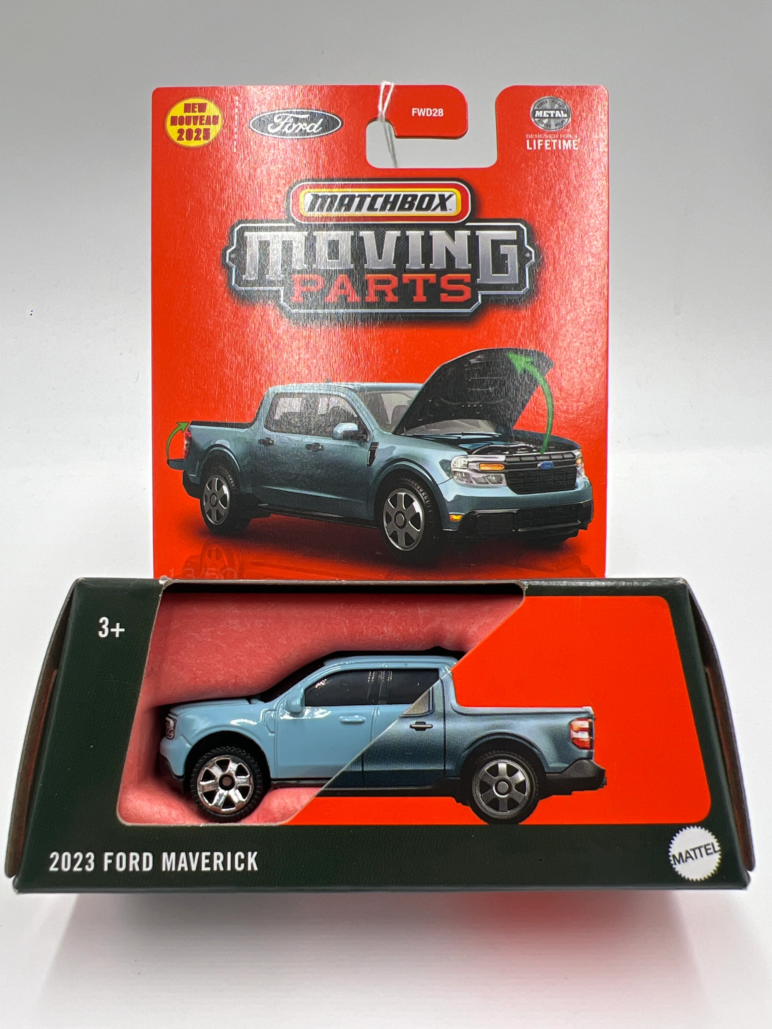 2025 Matchbox Moving Parts #13 2023 Ford Maverick Light Blue 167K - Image 2