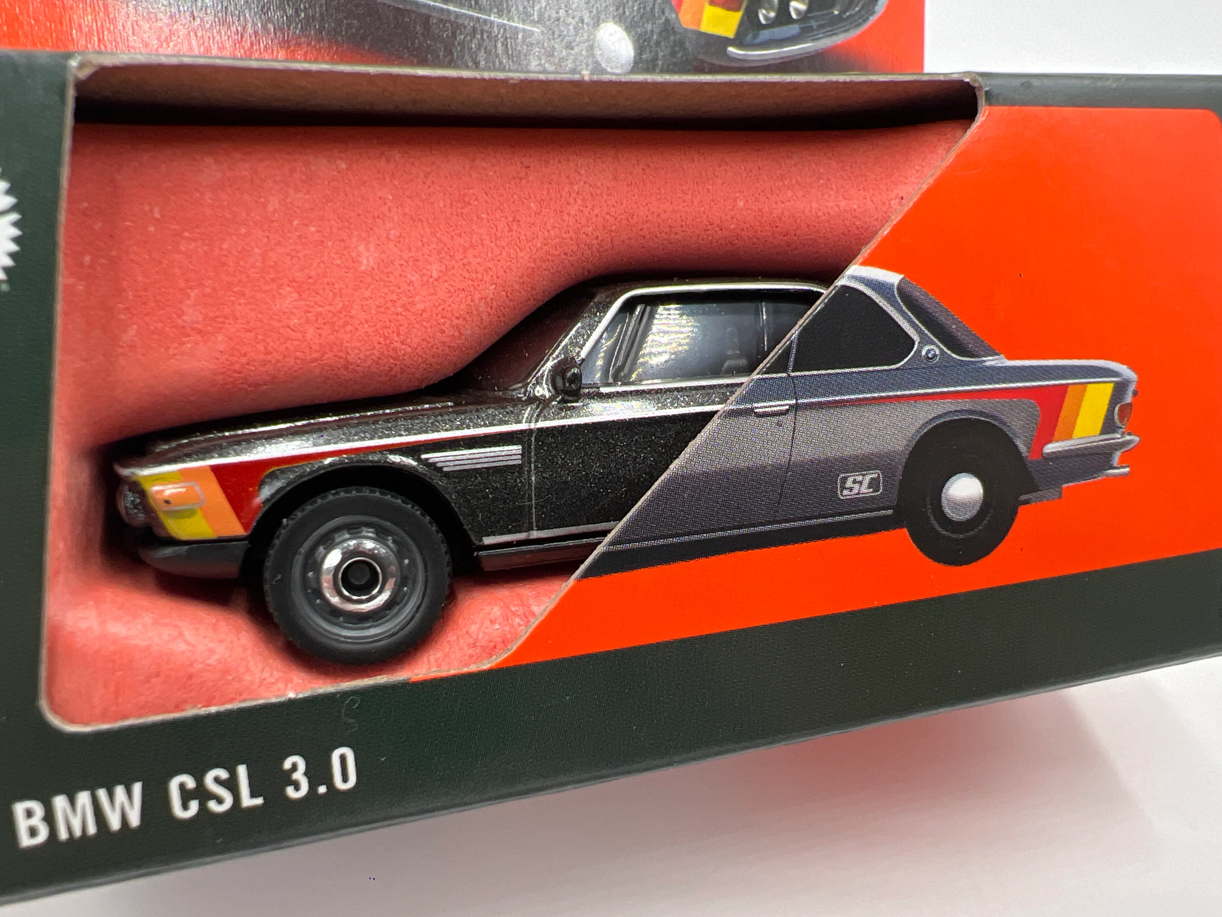 2025 Matchbox Moving Parts Super Chase #2 1973 BMW CSL 3.0 Black W/Protector - Image 3