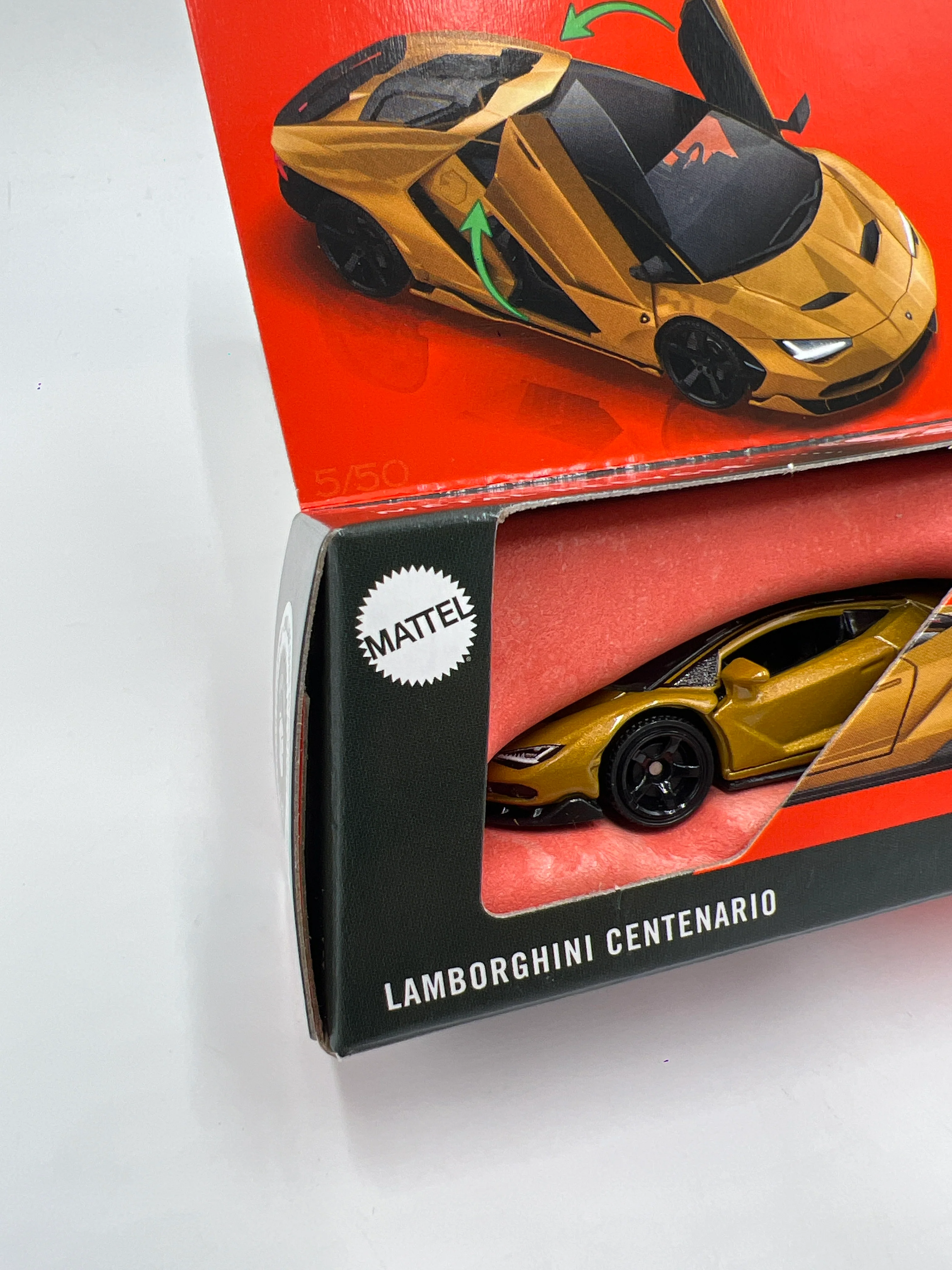 2025 Matchbox Moving Parts #5 Lamborghini Centenario Gold 162B - Image 5
