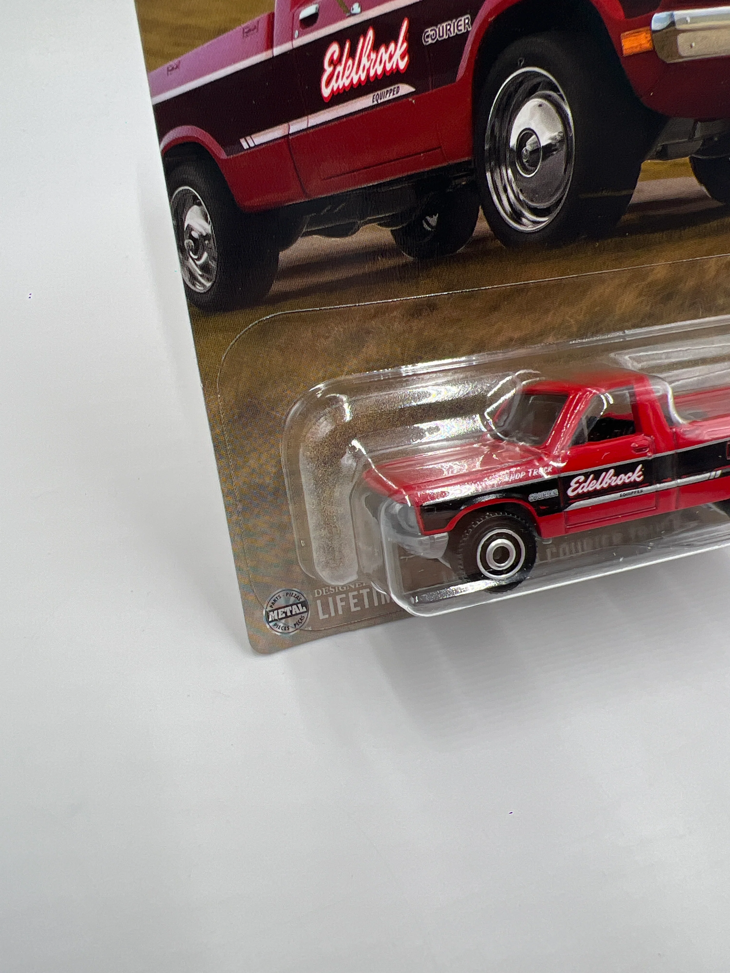2025 Matchbox Parts Delivery Trucks #3 1977 Ford Courier Truck Red Edelbrock 160J - Image 4