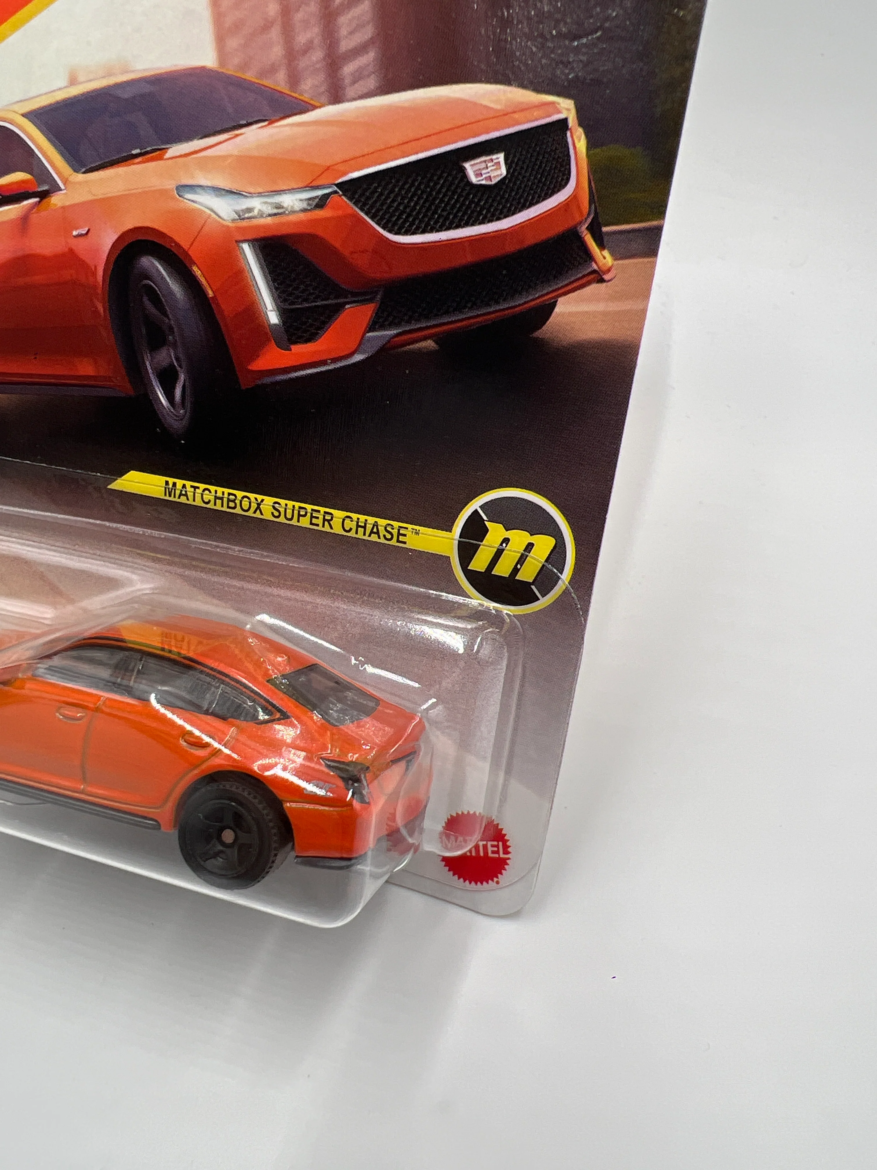 2025 Matchbox Super Chase 2021 Cadillac CT5-V Orange W/Protector Ripped J Hook See Pics SR - Image 3