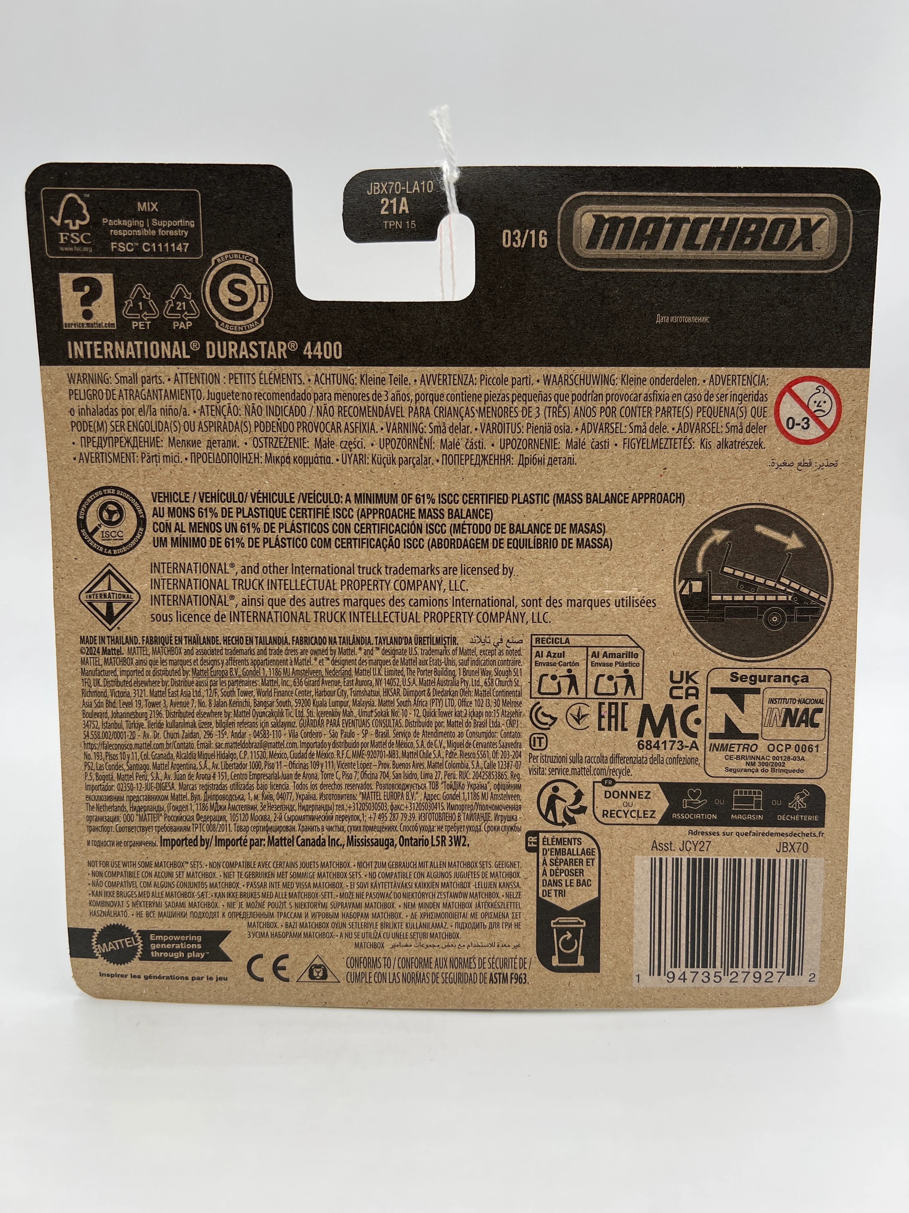 2025 Matchbox Working Rigs #3 International Durastar 4400 White 164F - Image 6
