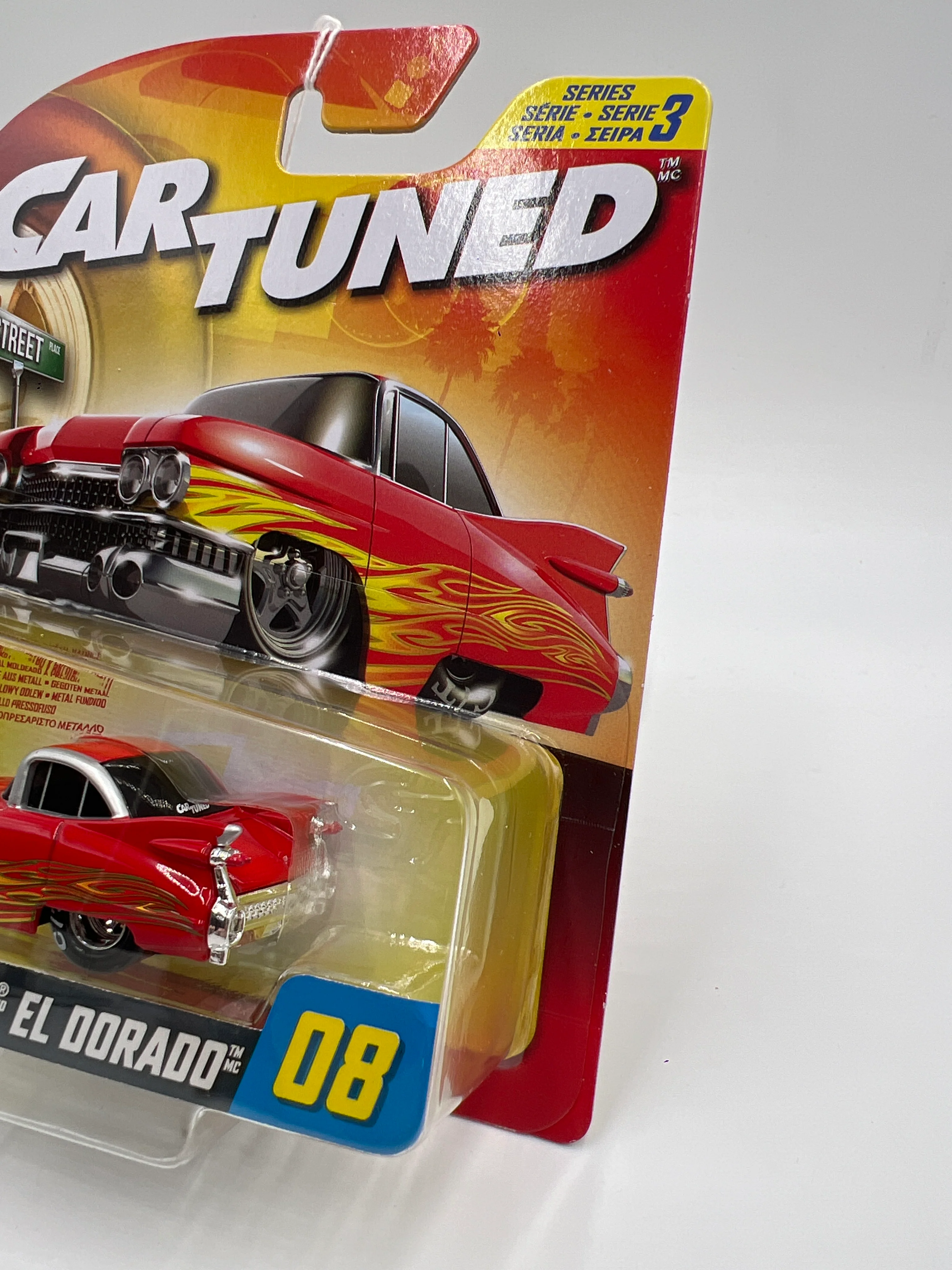 2025 MGA Car Tuned Series 3 #8 59 Cadillac El Dorado Red 179H - Image 3