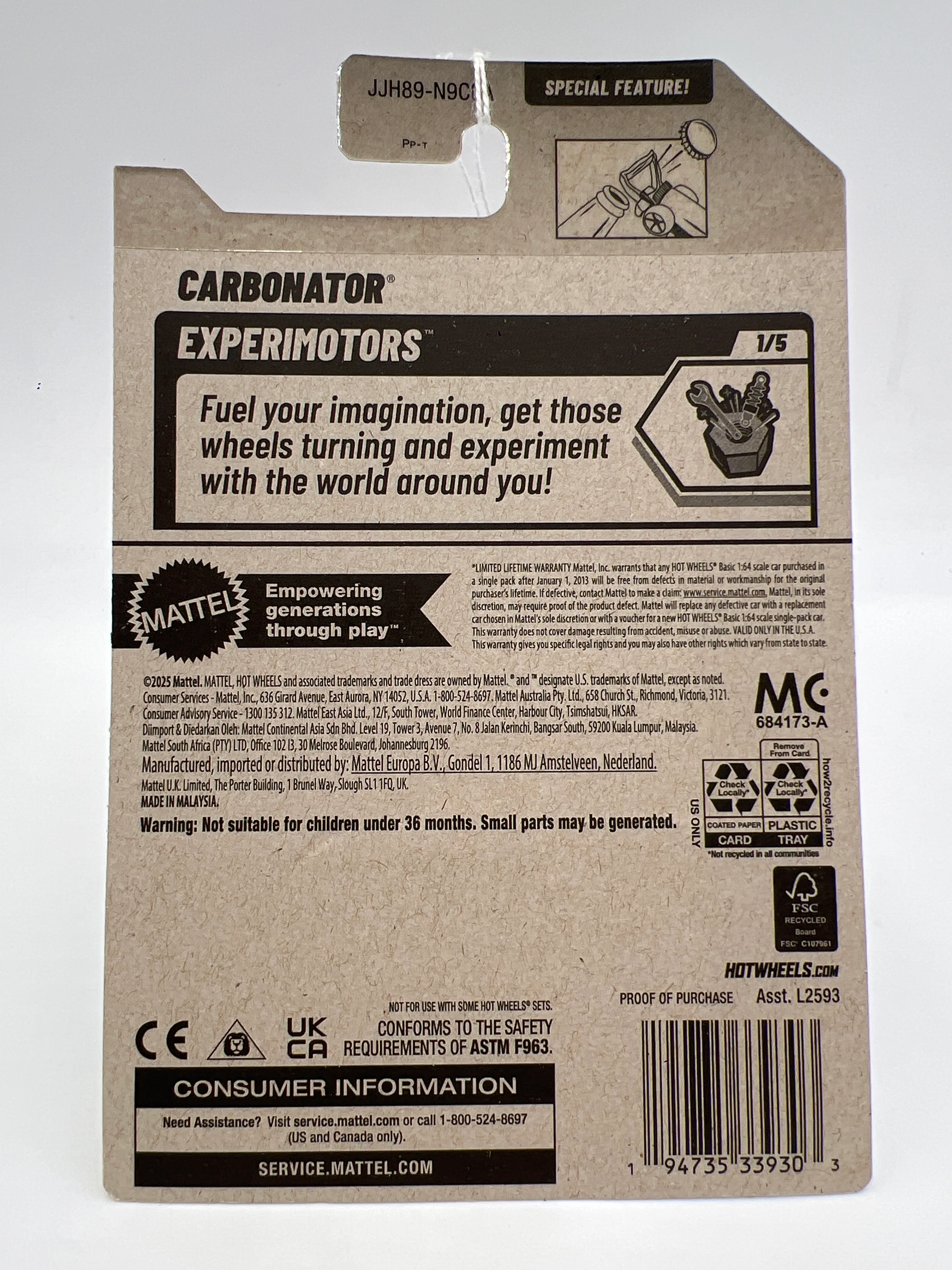 2026 Hot Wheels A Case Experimotors #12 Happy New Year Carbonator Green 112H - Image 6