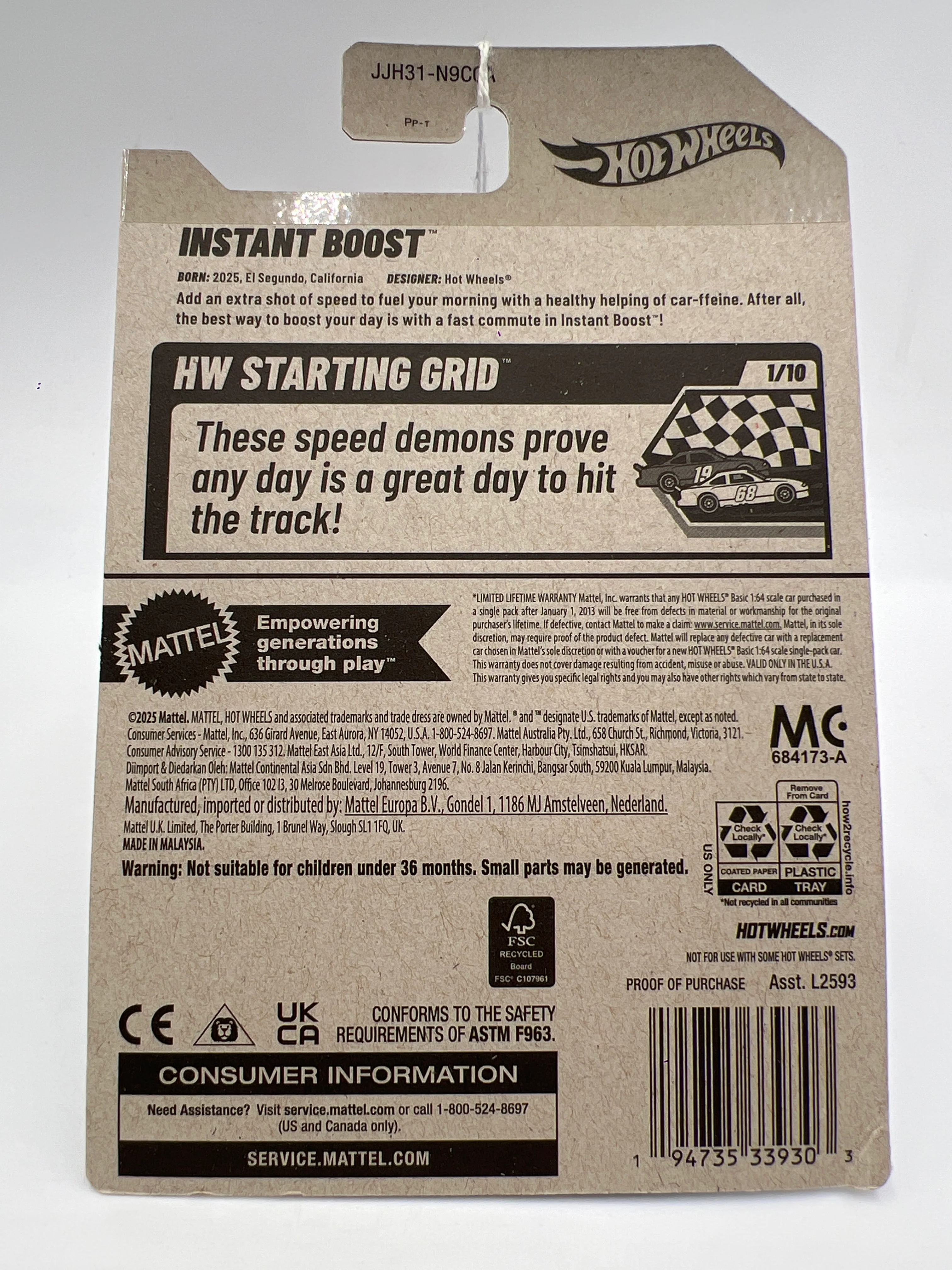 2026 Hot Wheels A Case Starting Grid #22 Instant Boost White 116i - Image 6
