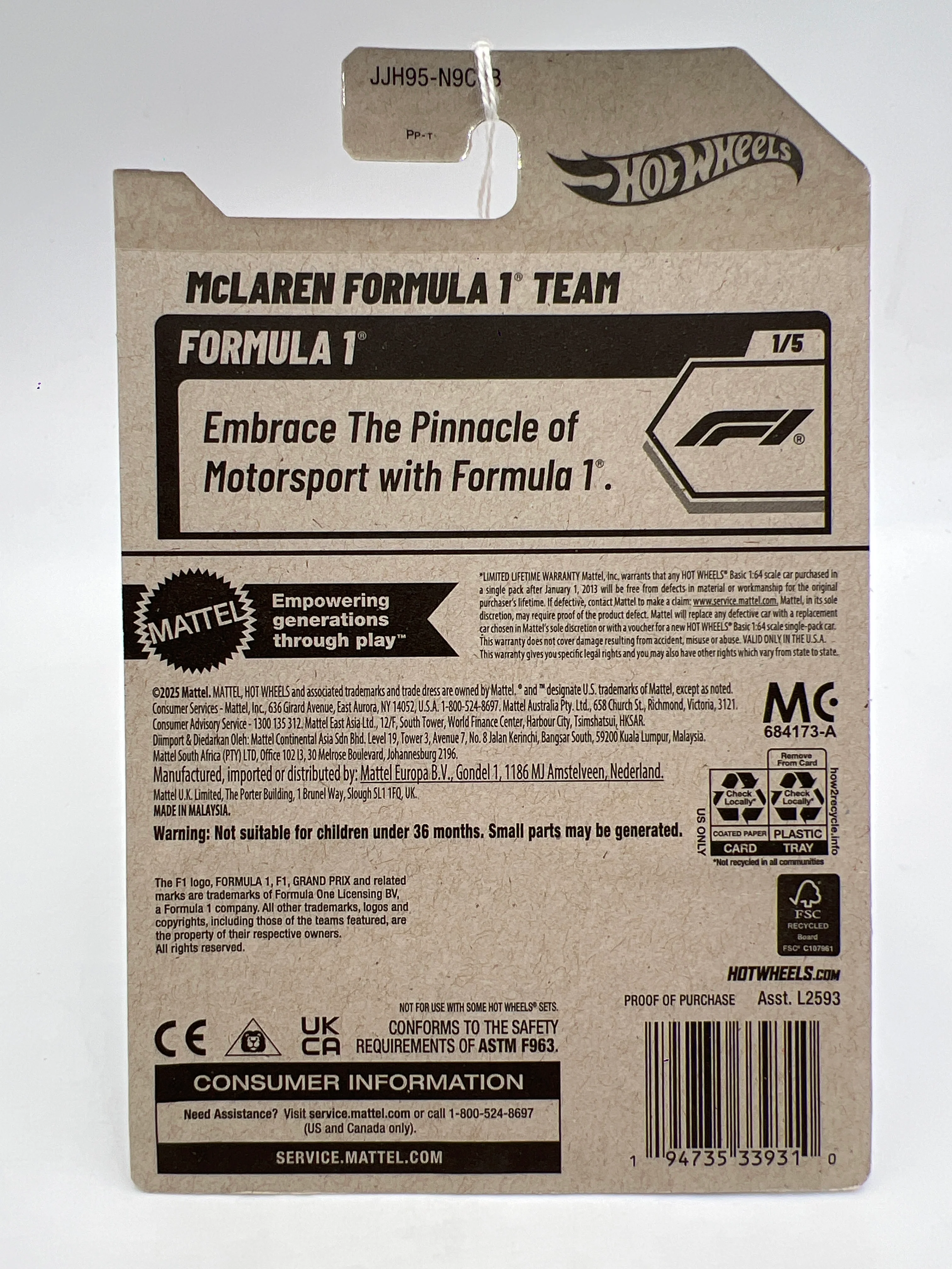 2026 Hot Wheels B Case Formula 1 #20 McLaren Formula 1 Team - Image 6