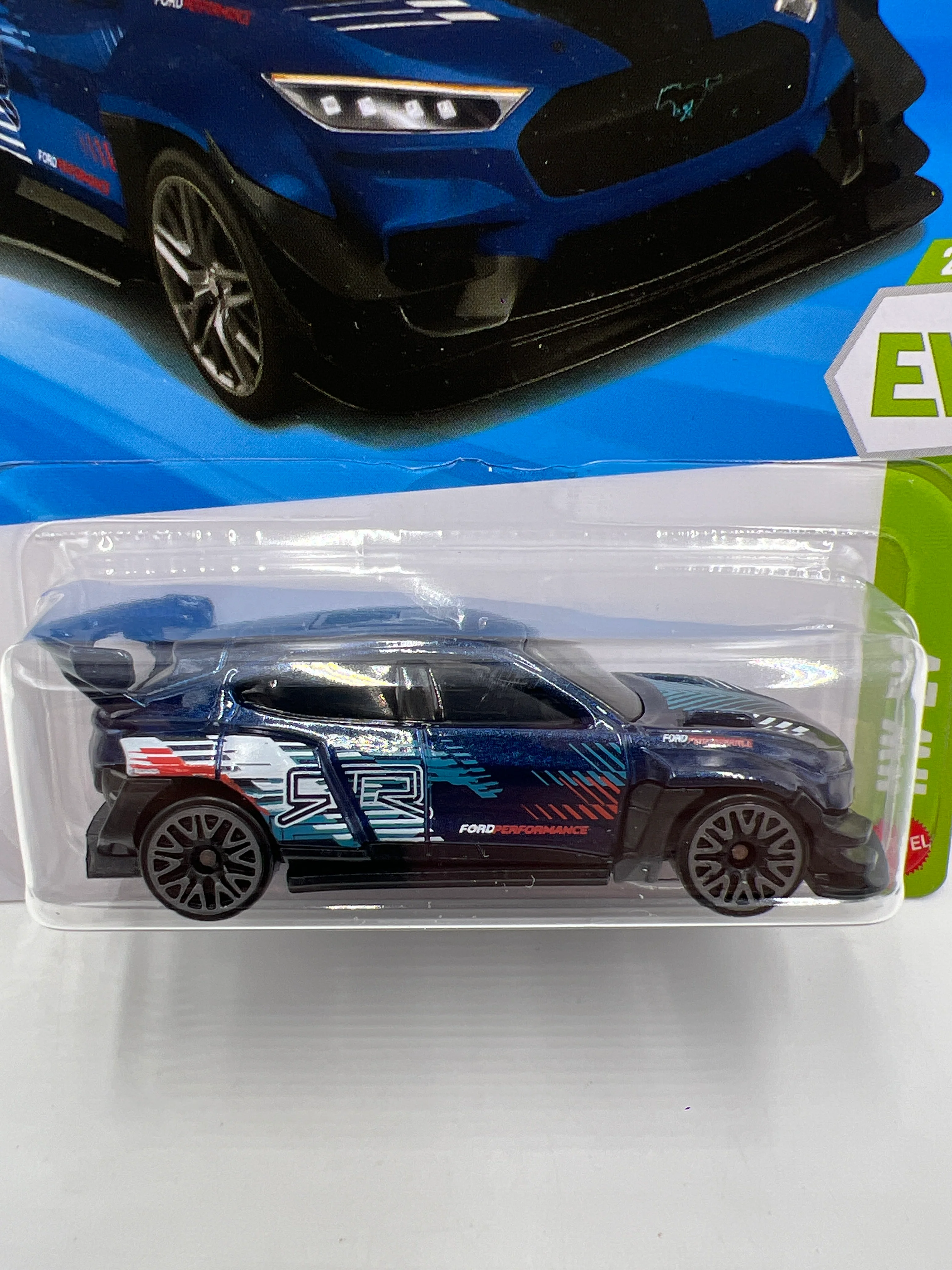 2026 Hot Wheels B Case HW EV #8 Ford Mustang Mach-E 1400 Blue 22D - Image 2
