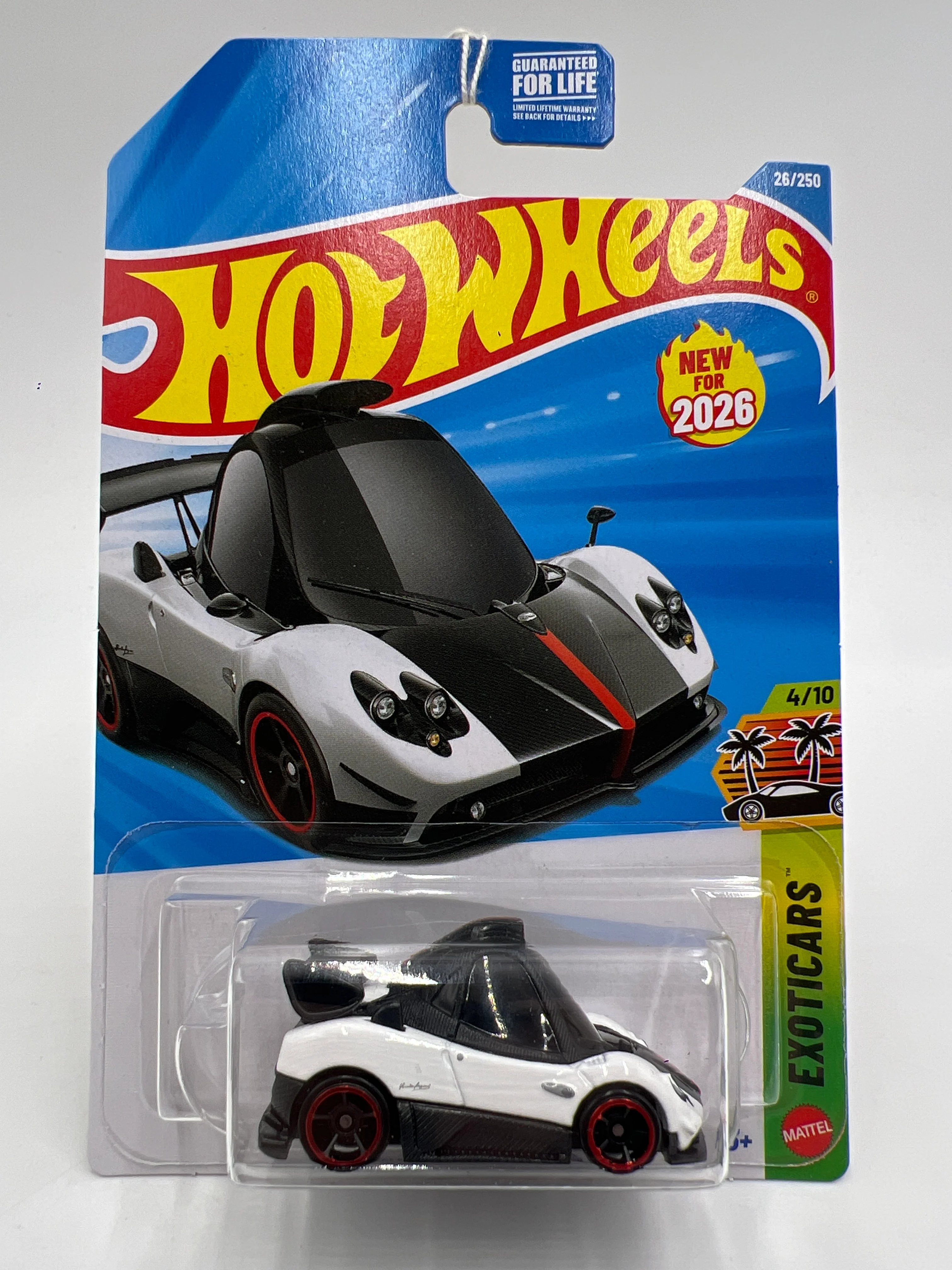2026 Hot Wheels B Case Exoticars #26 Pagani Zonda Cinque White Tooned 93i