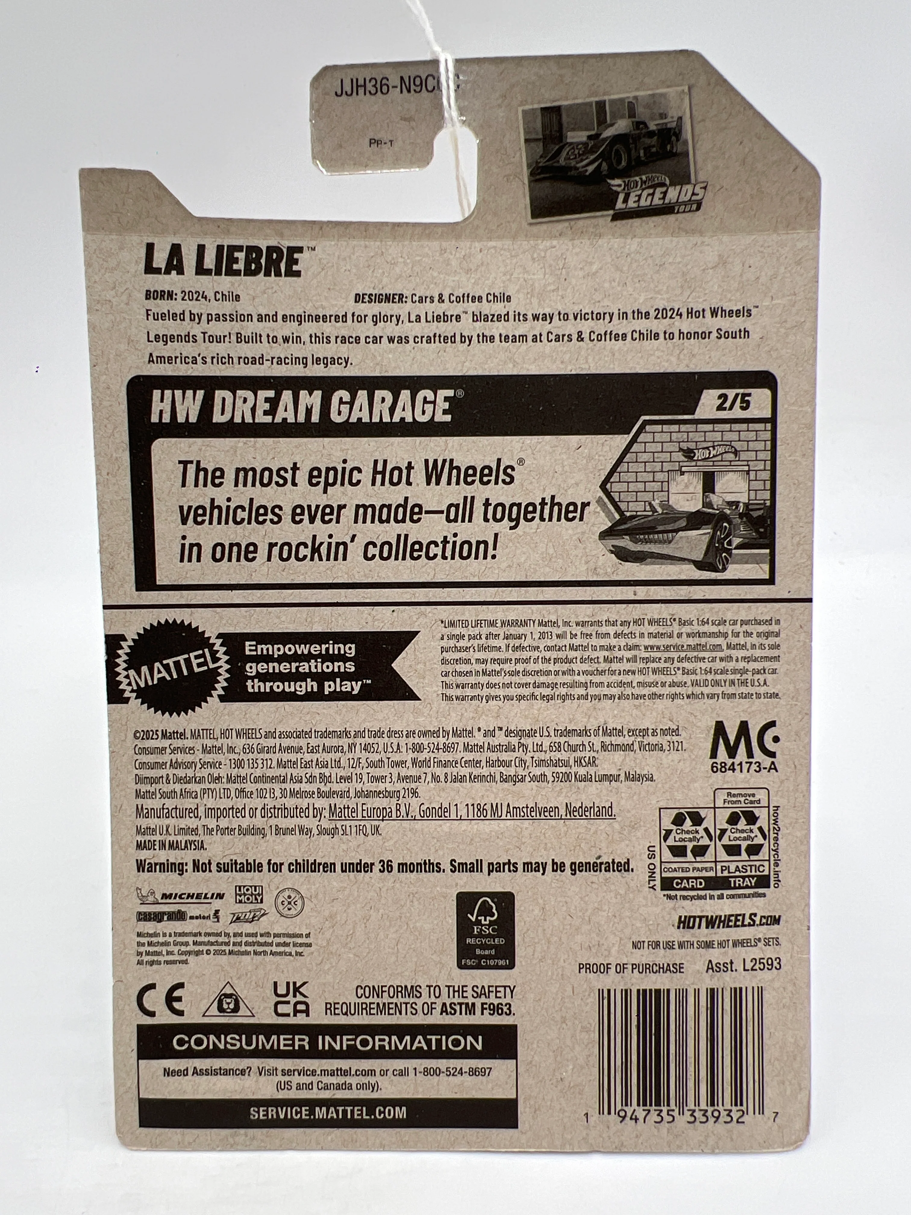 2026 Hot Wheels C Case HW Dream Garage #31 La Liebre Black 114F - Image 6